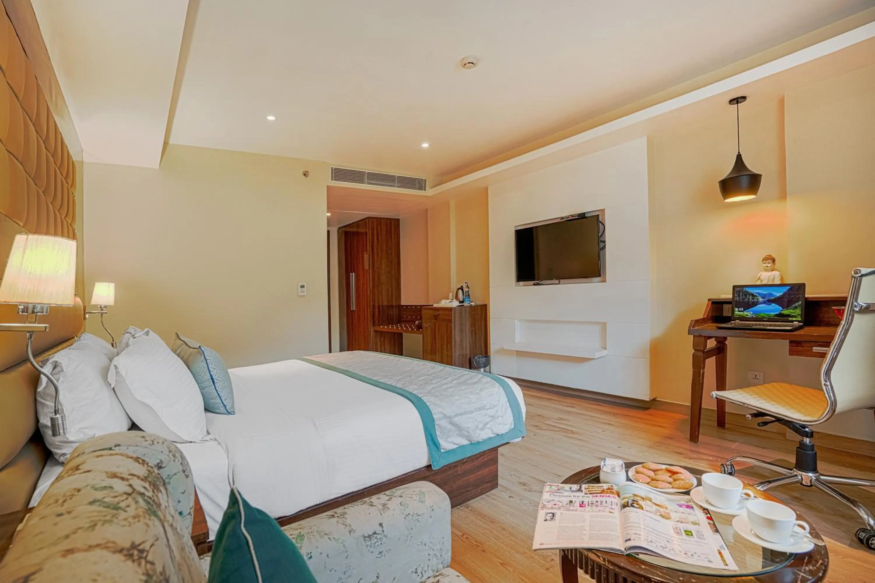 Superior King Room - single occupancy in Aatmayog Luxury Manor By Blueko Hotels