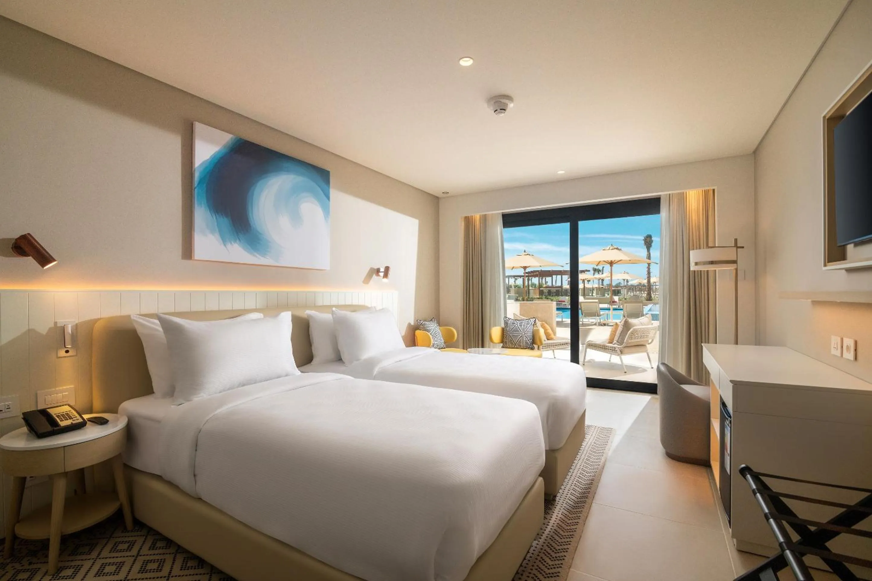 Duplex Three Bedrooms Suite Sea View with Direct Pool Access in Palma Bay Rotana Resort - New Alamein