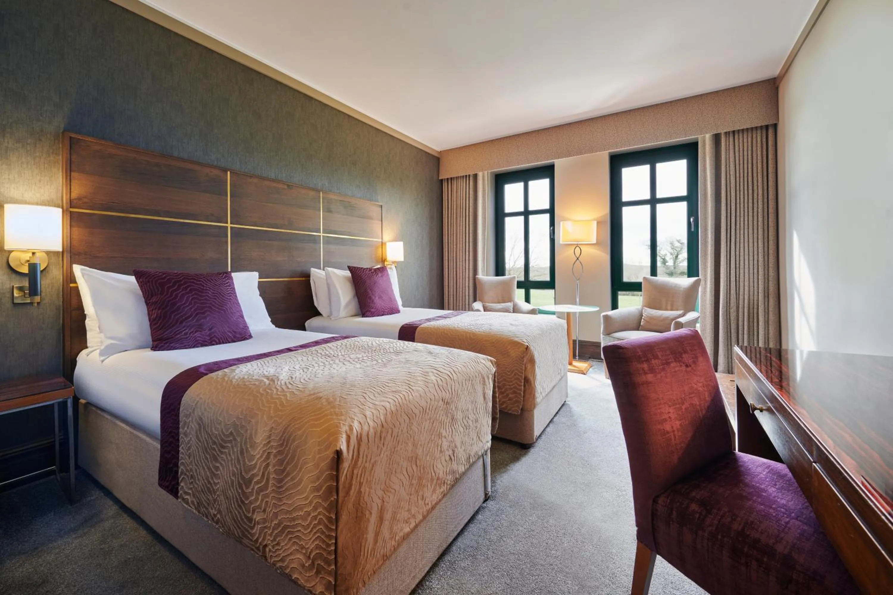 Twin Room with Garden View in Aldwark Manor Estate