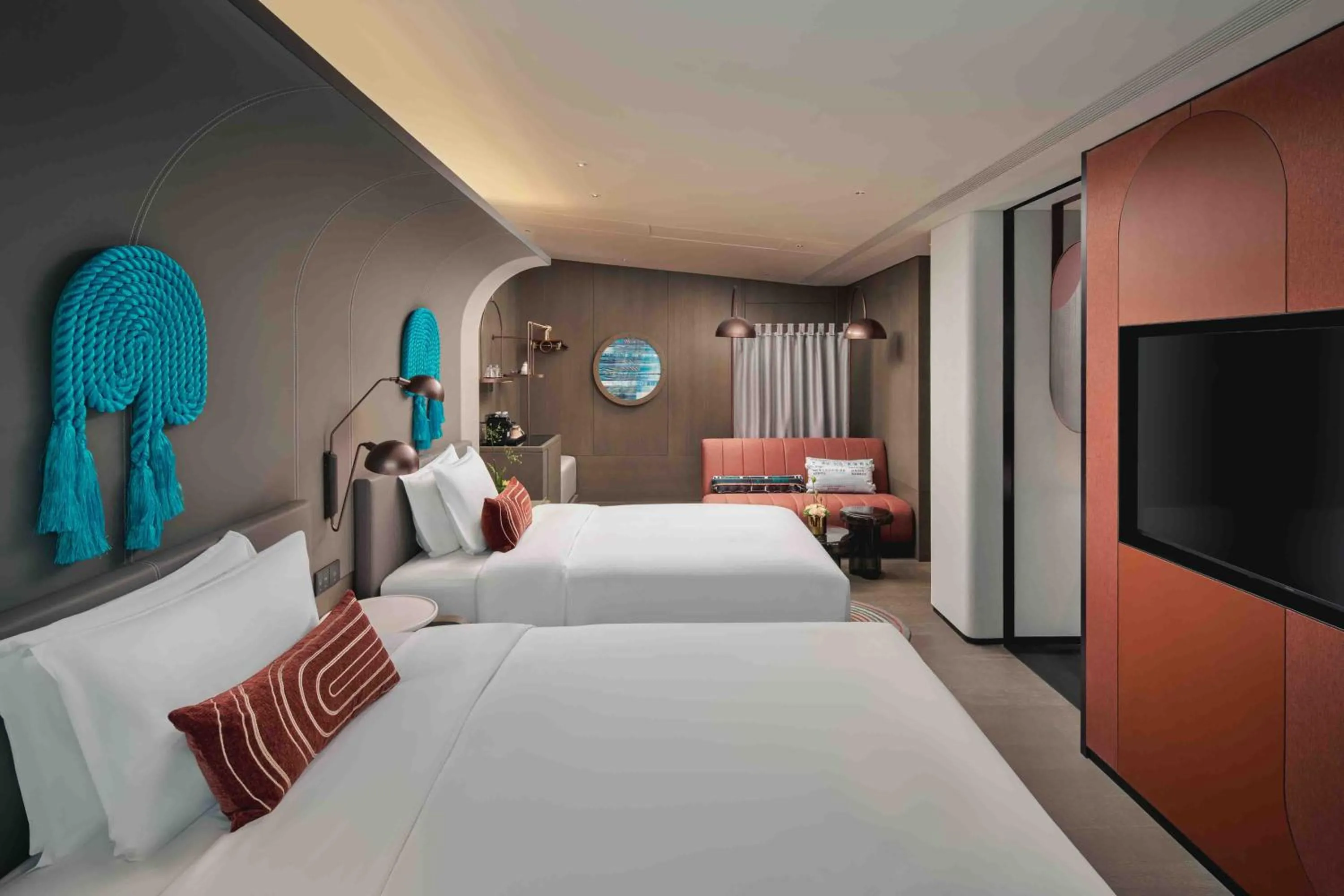 Standard Double Room with Two Double Beds in Hotel Indigo Ningbo Riverside by IHG