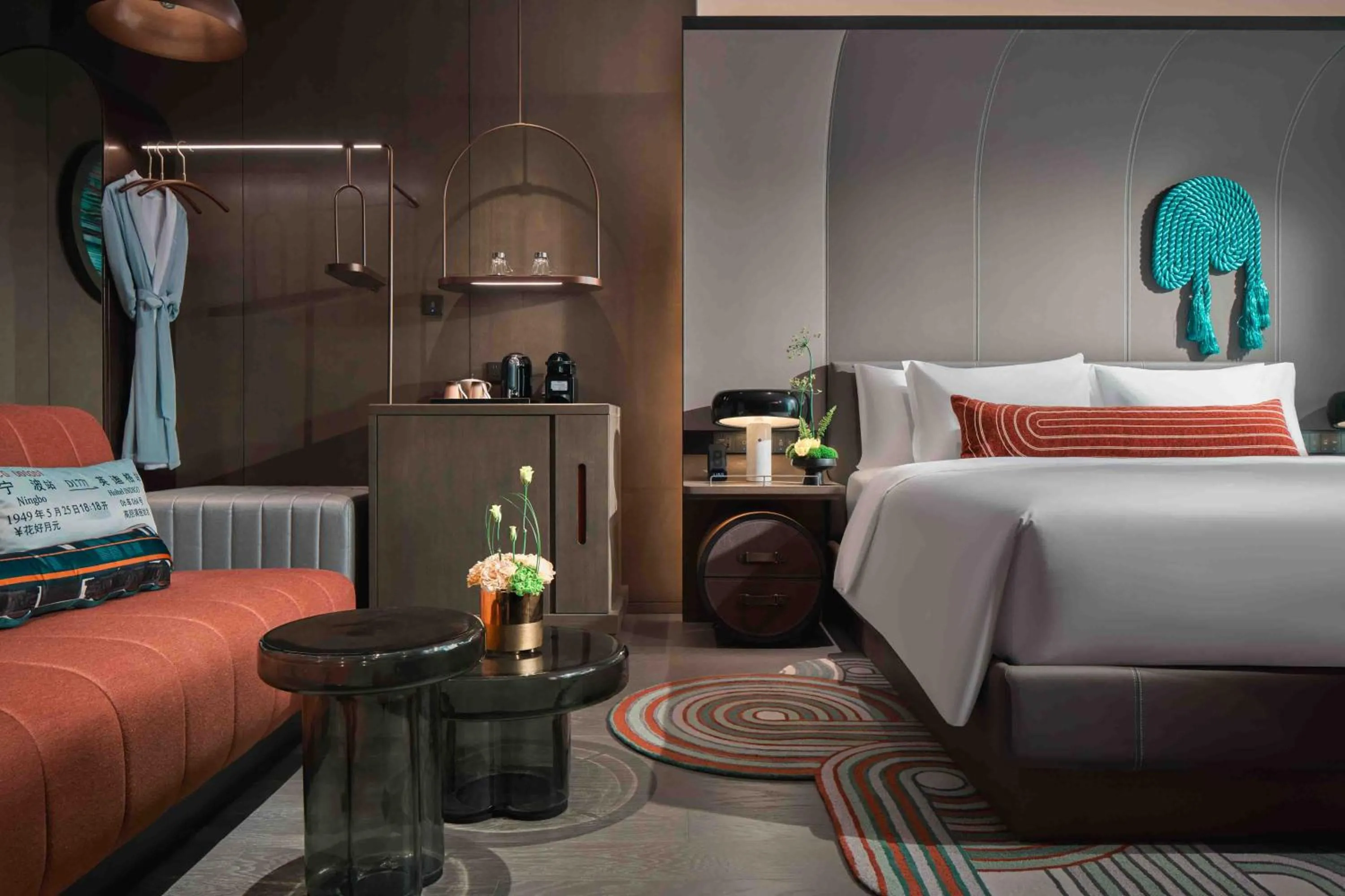 Standard Double Room with Two Double Beds and River View in Hotel Indigo Ningbo Riverside by IHG