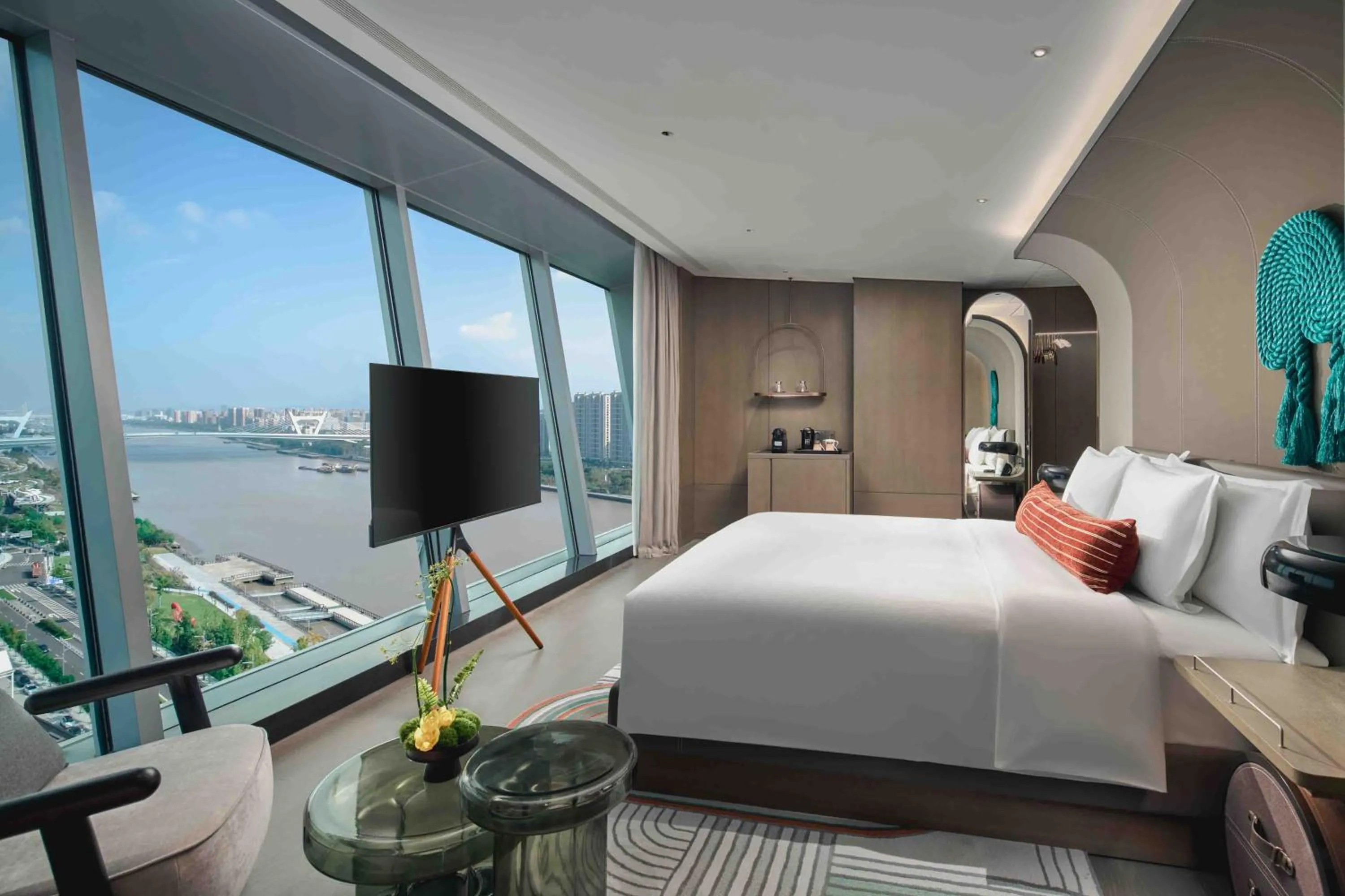 Premium King Room with City View in Hotel Indigo Ningbo Riverside by IHG