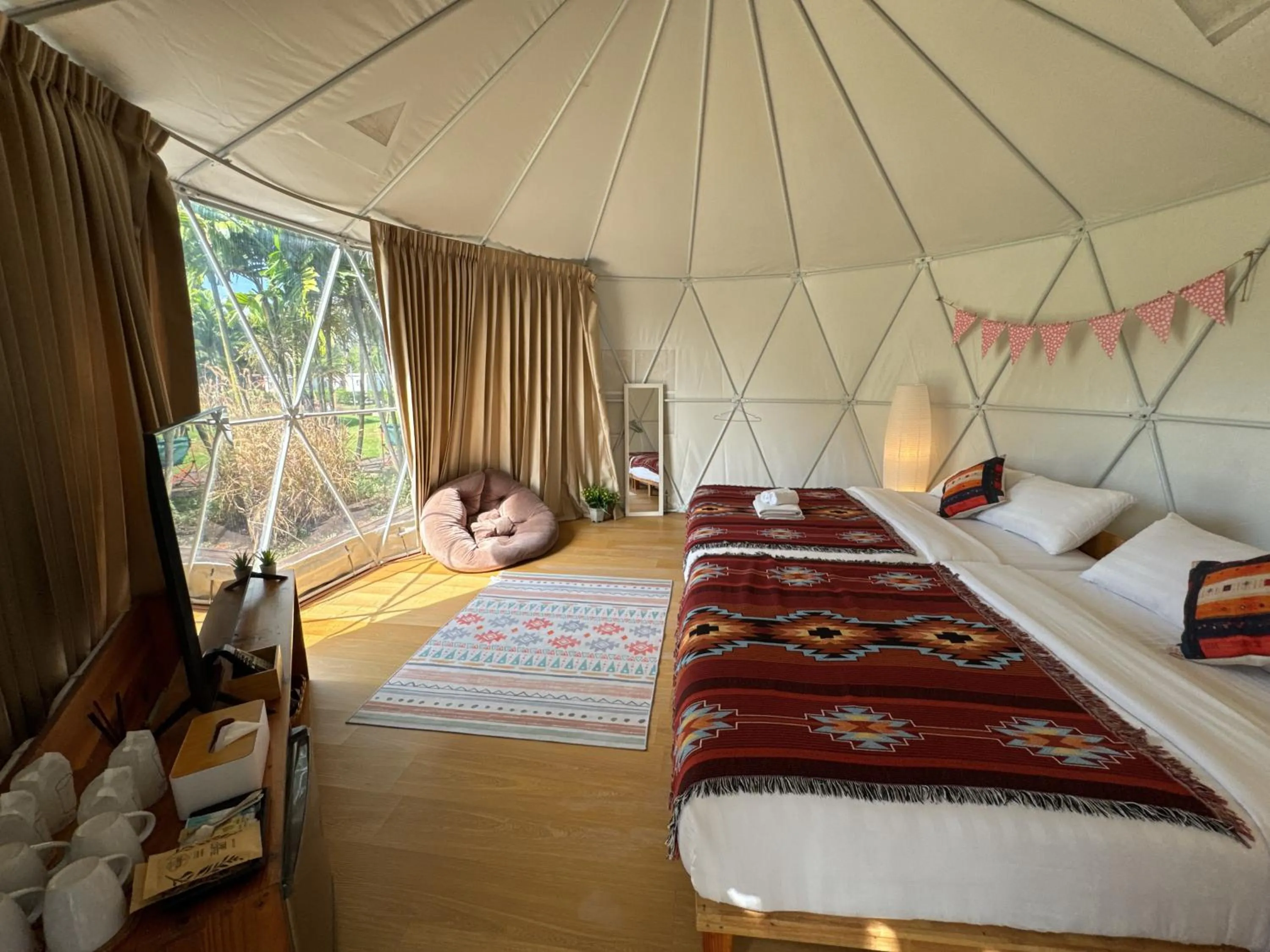 Family Yurt Tent Garden View in The Campster Kanchanaburi