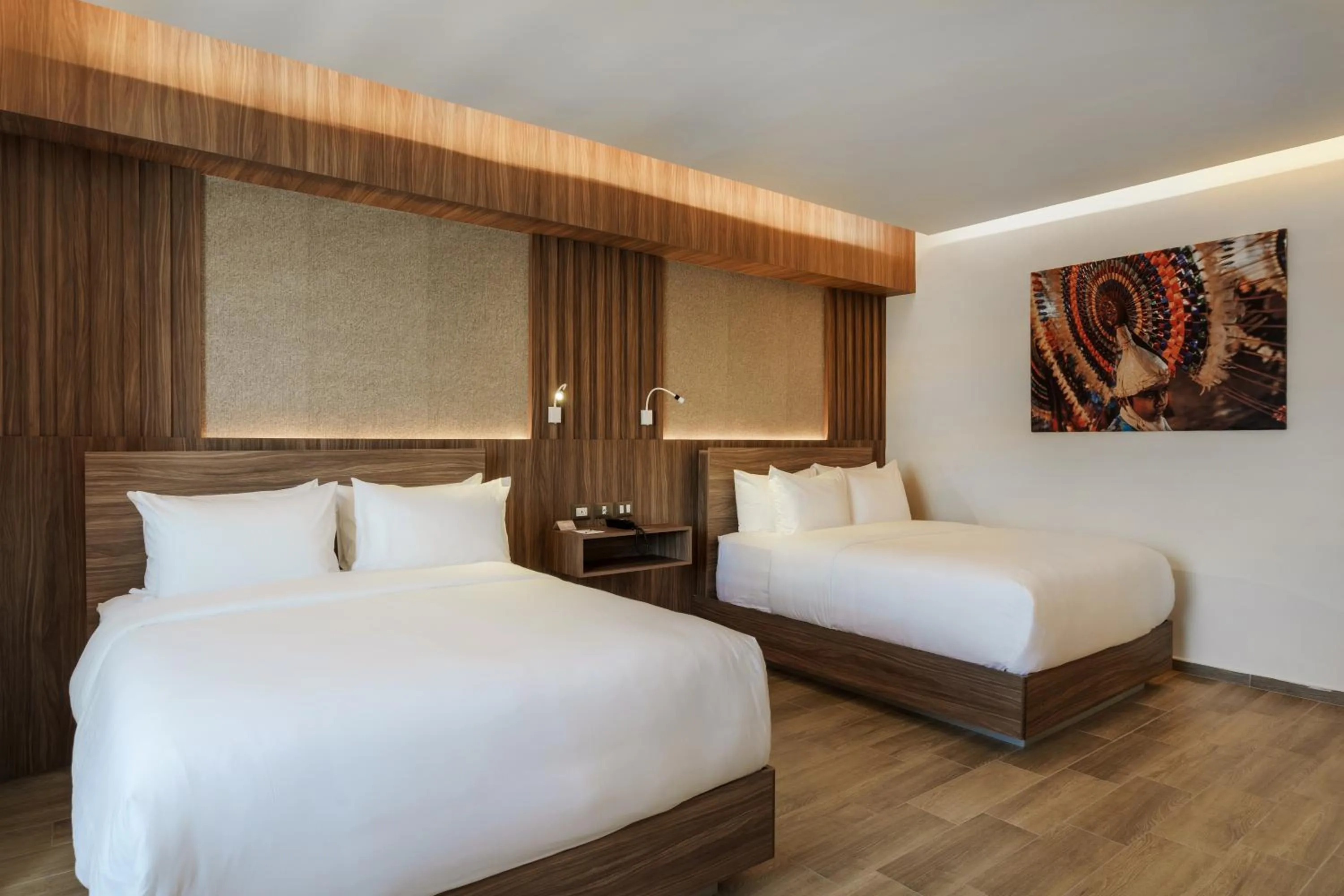 Quadruple Room with Two Queen Beds - Disability Access/Non Smoking/Interior Hall in Radisson Puebla Angelopolis