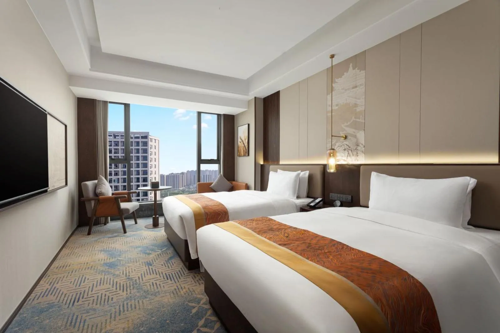 Deluxe Twin Room with River View - Non-Smoking in Hawthorn by Wyndham Changsha Furong