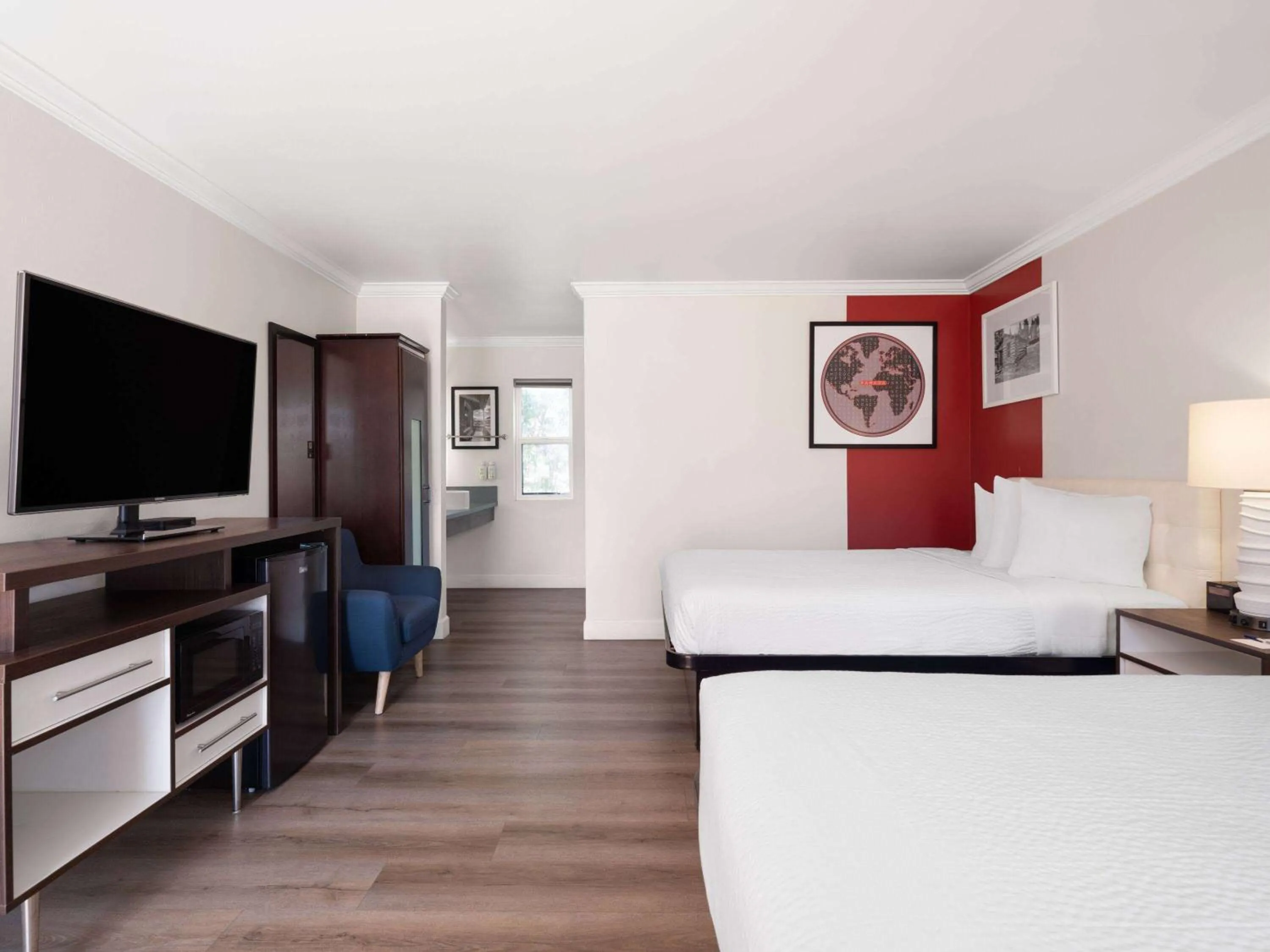 Queen Room with Two Queen Beds and Bath Tub - Mobility Accessible/Non-Smoking in Ramada by Wyndham San Diego Poway Miramar