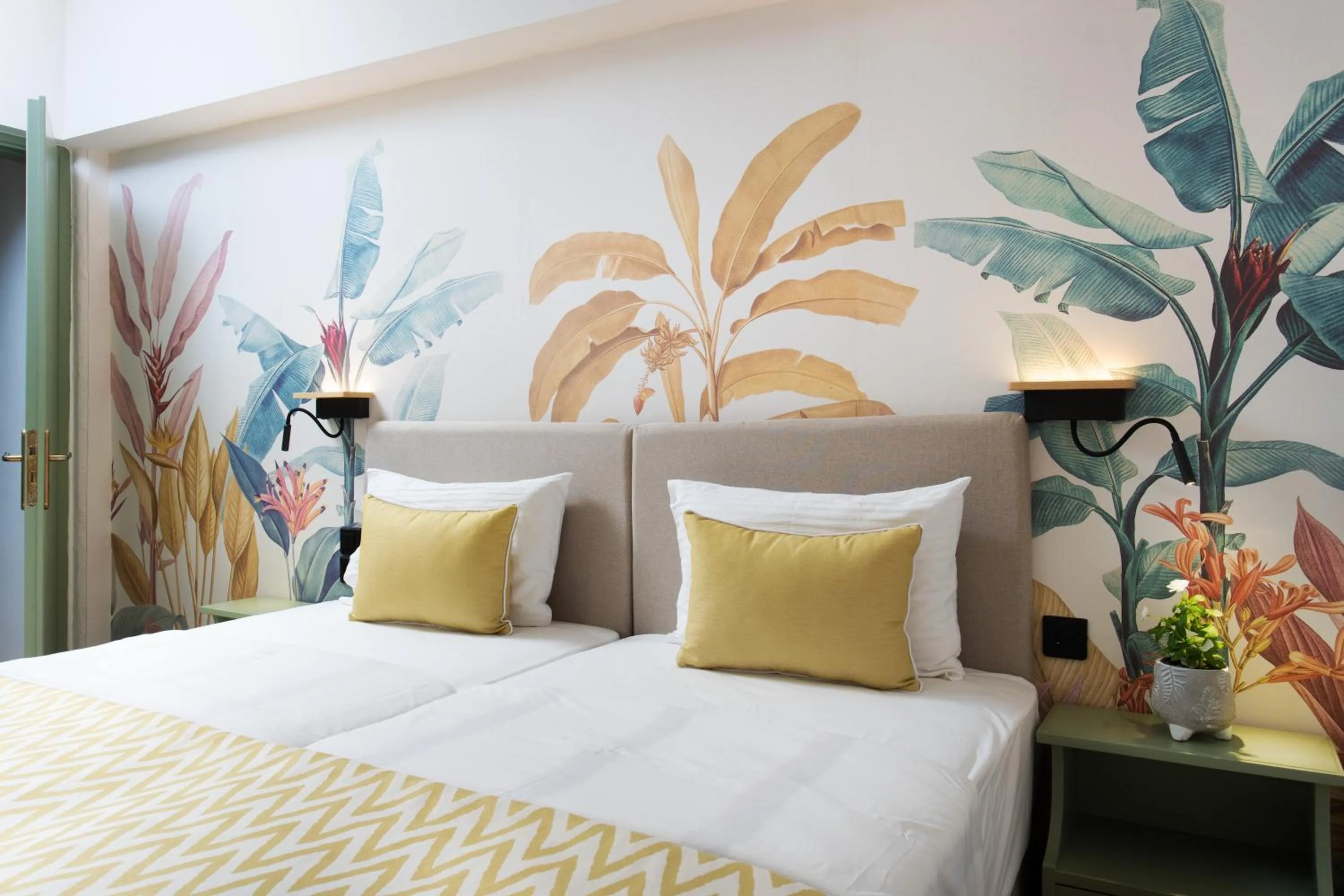 Double or Twin Room with Mountain View in Monemvasia Green Apartments