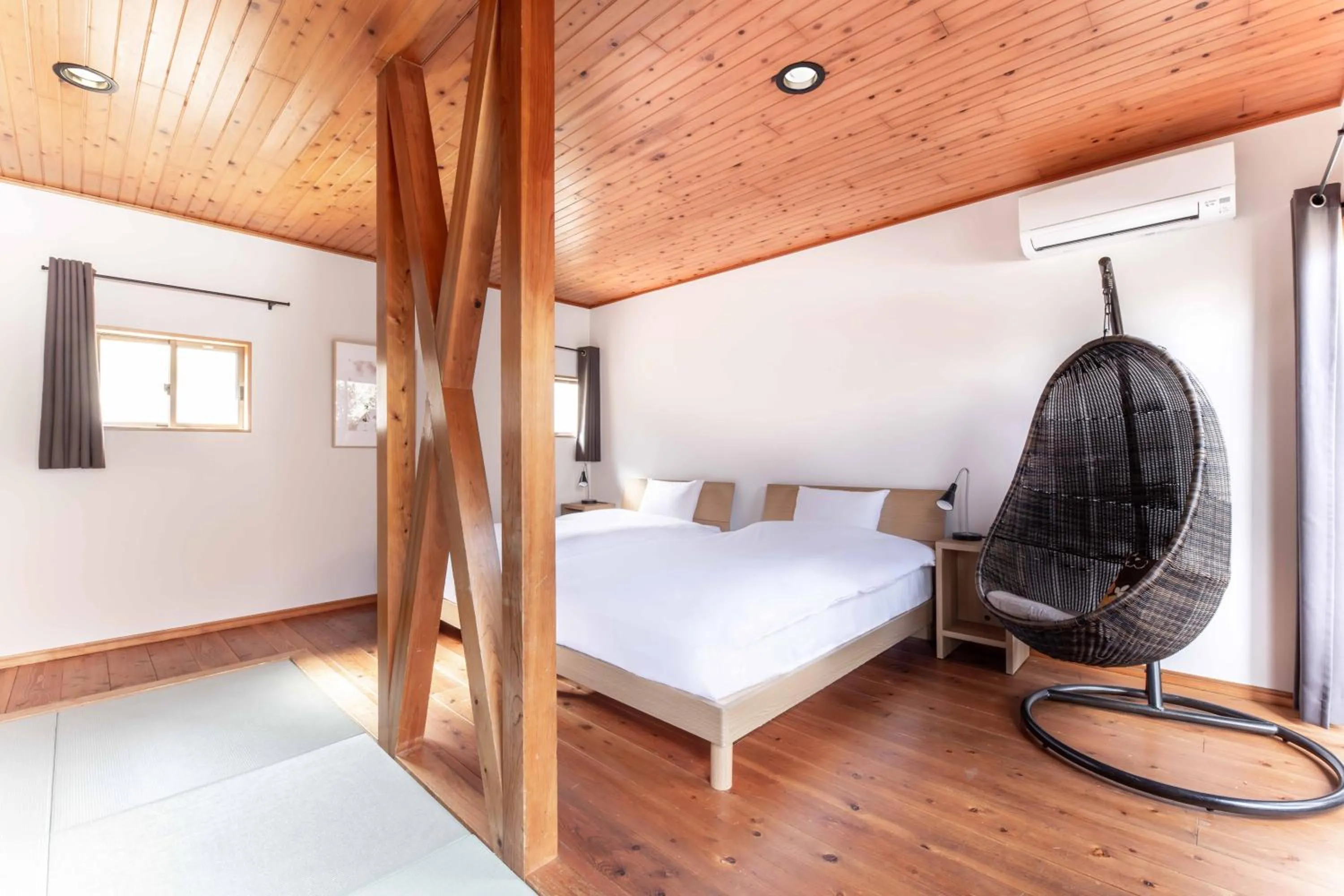 Twin Room with Tatami Area with Open-Air Bath and Indoor Bath (40㎡) in Hanare no Yado Hanagokoro