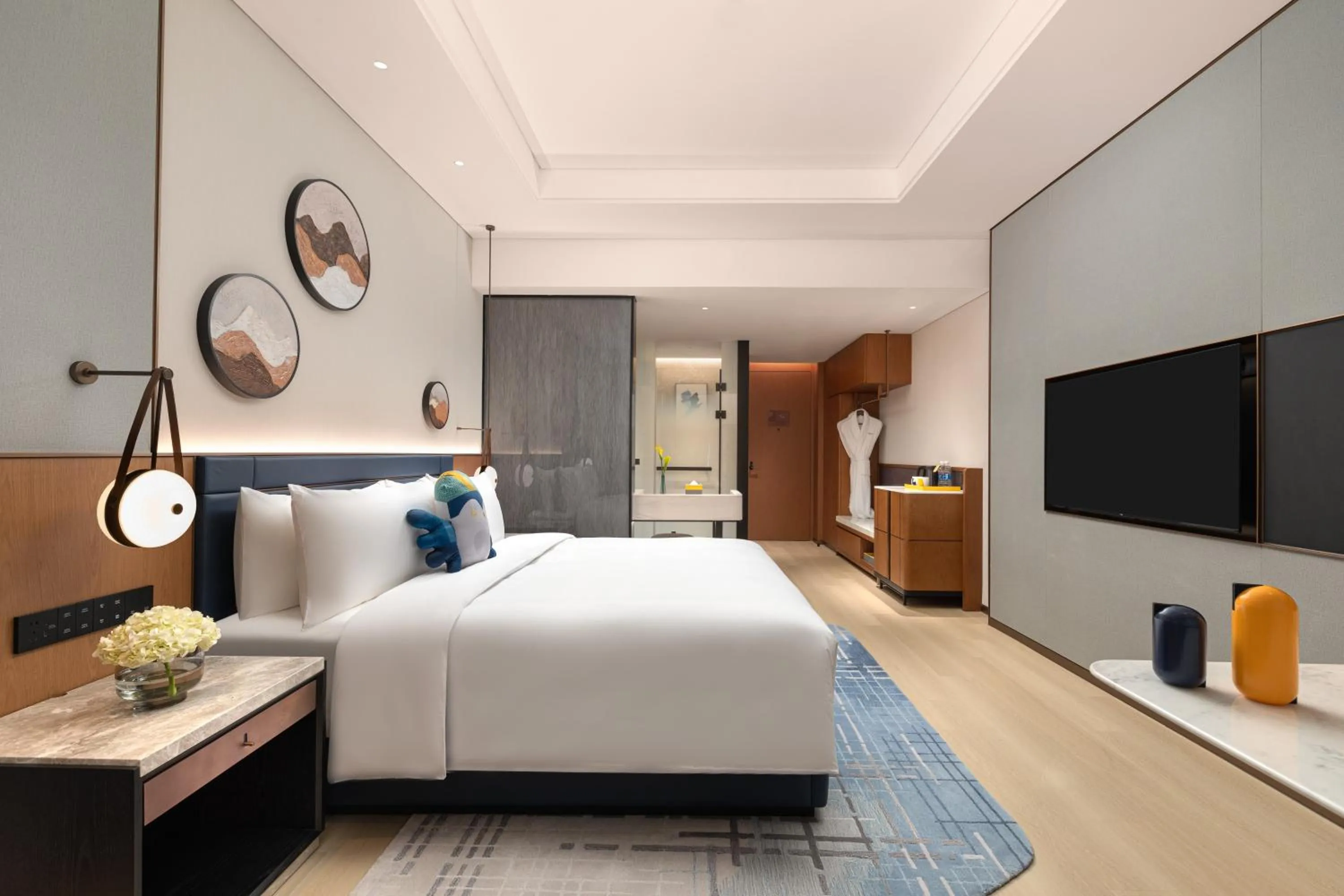 Standard Queen Room with City View in voco Jincheng Danhe by IHG