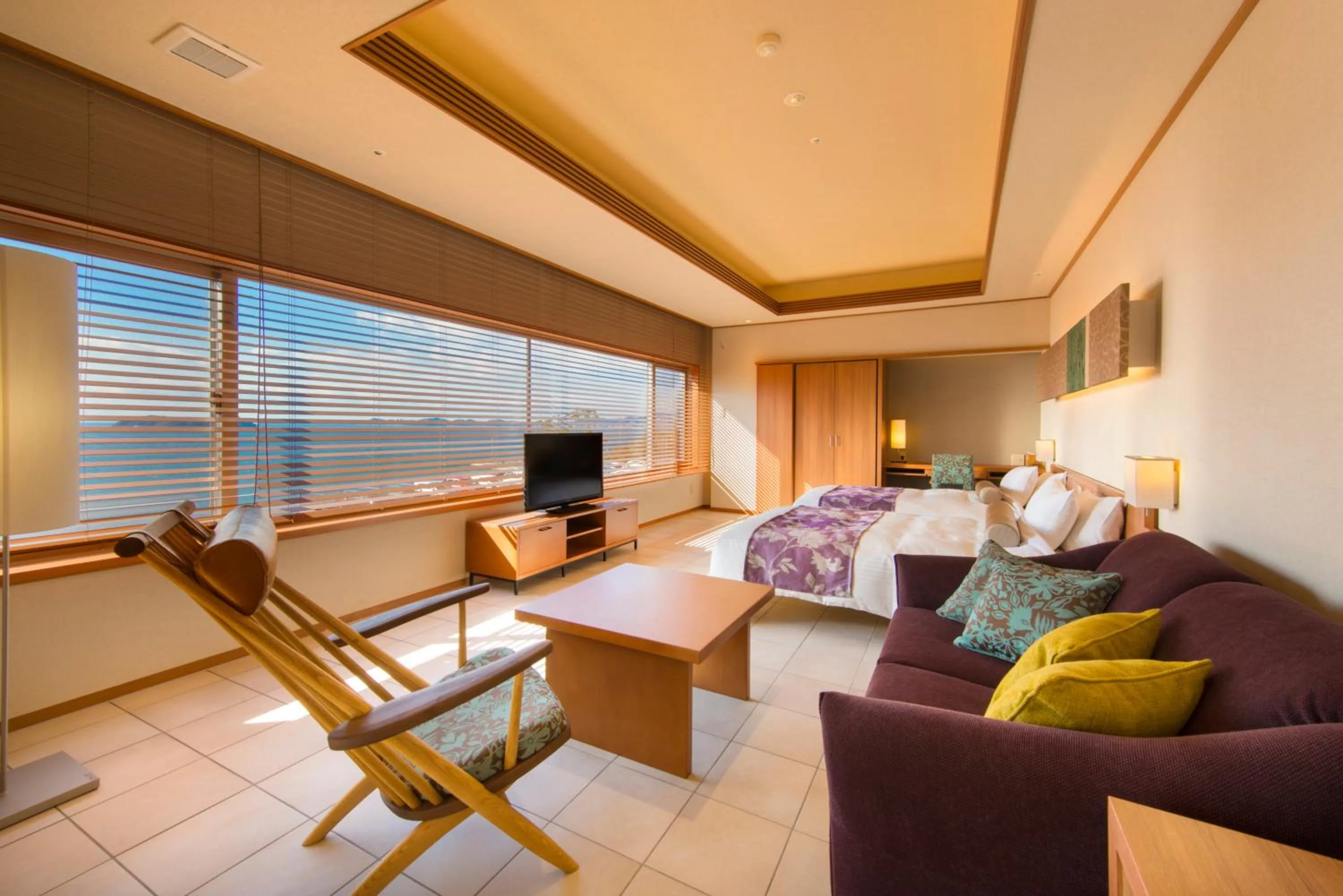 Deluxe Twin Room with Sea View in Hotel Meizanso