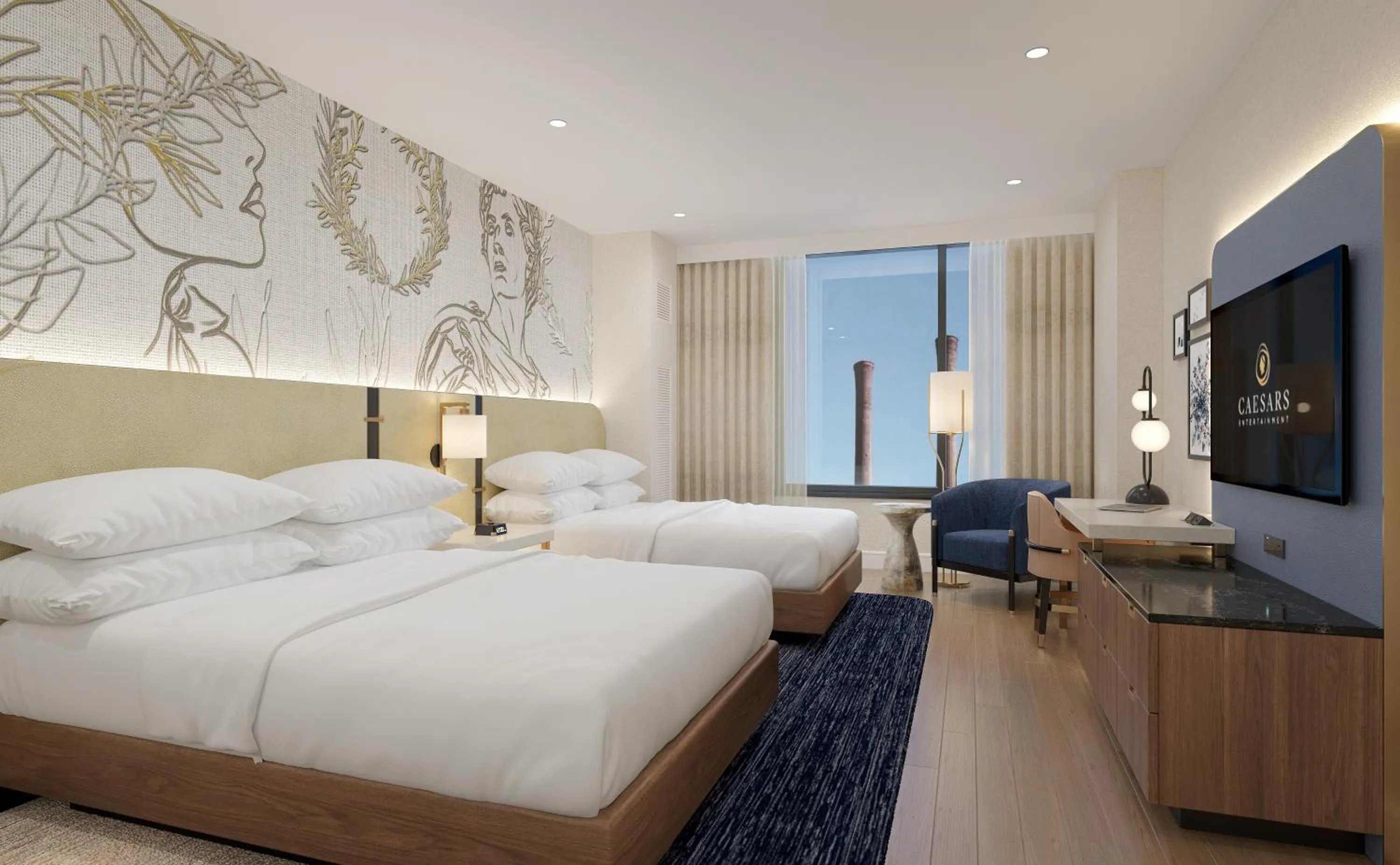 Luxury Room 2 Queens in Caesars Virginia, A Caesars Destination