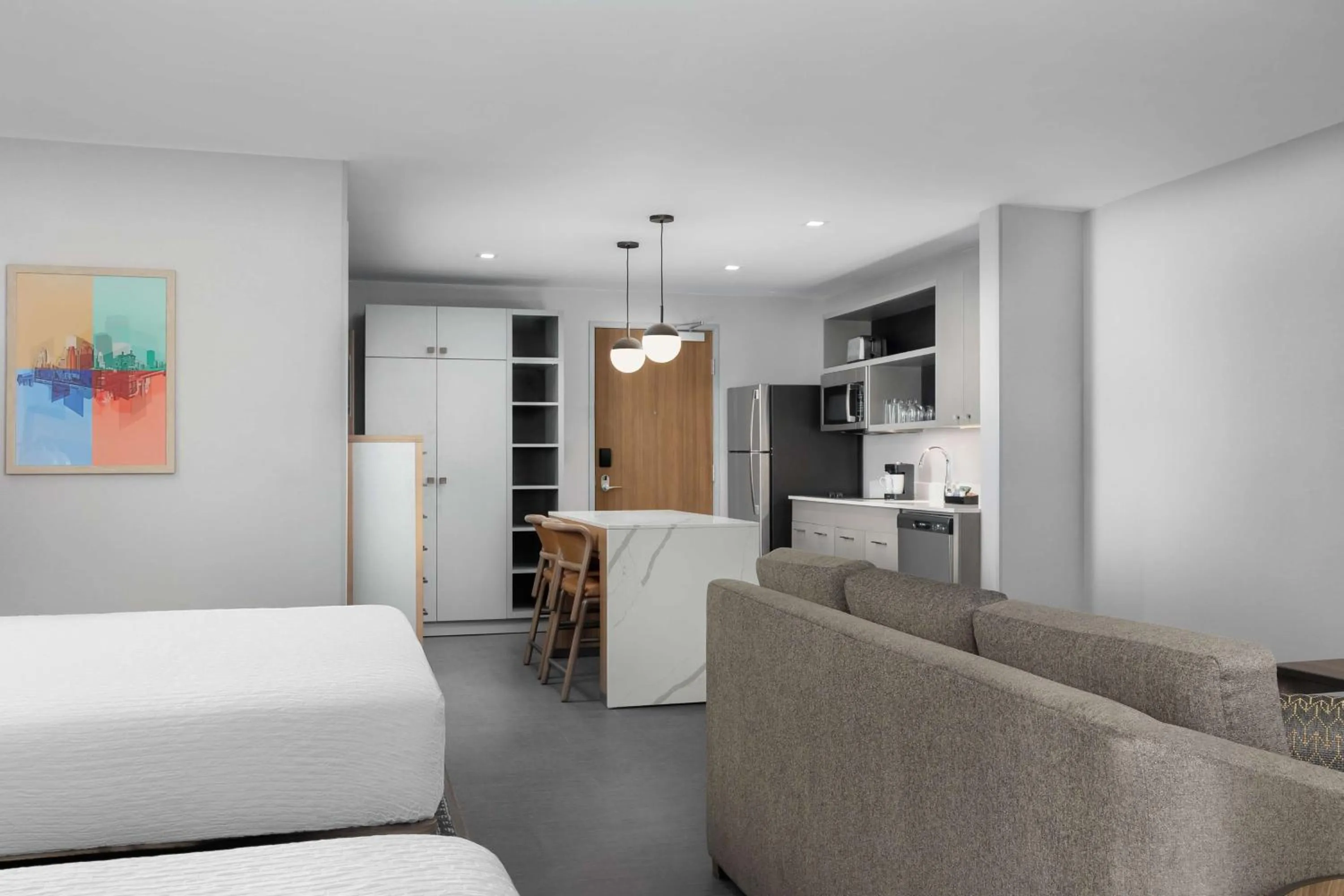 Queen Studio with Two Queen Beds - Hearing Accessible in Homewood Suites By Hilton Newport Cincinnati