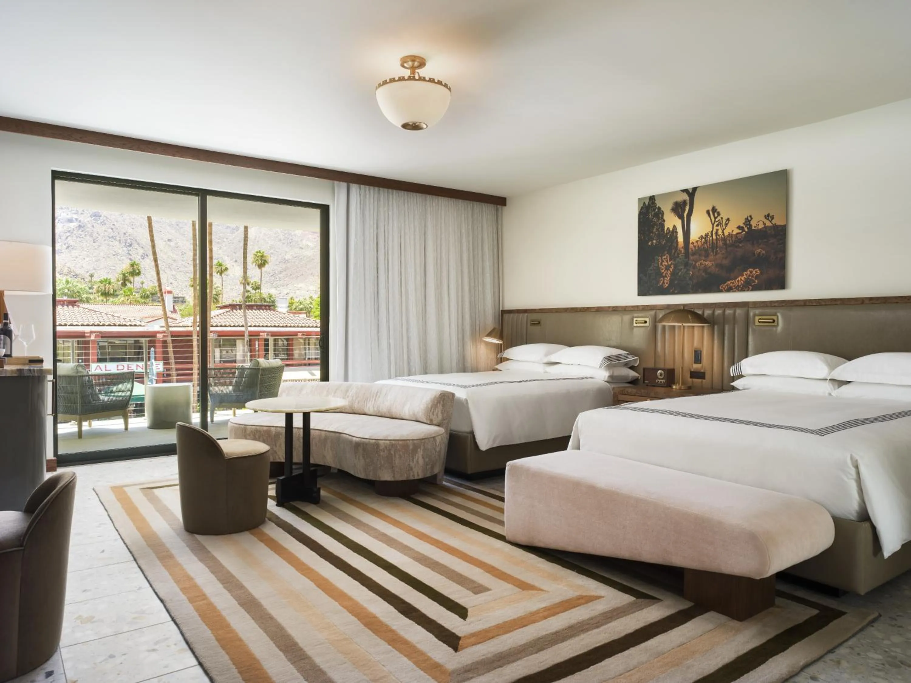 Queen Room with Two Queen Beds and Balcony - View in Thompson Palm Springs, By Hyatt