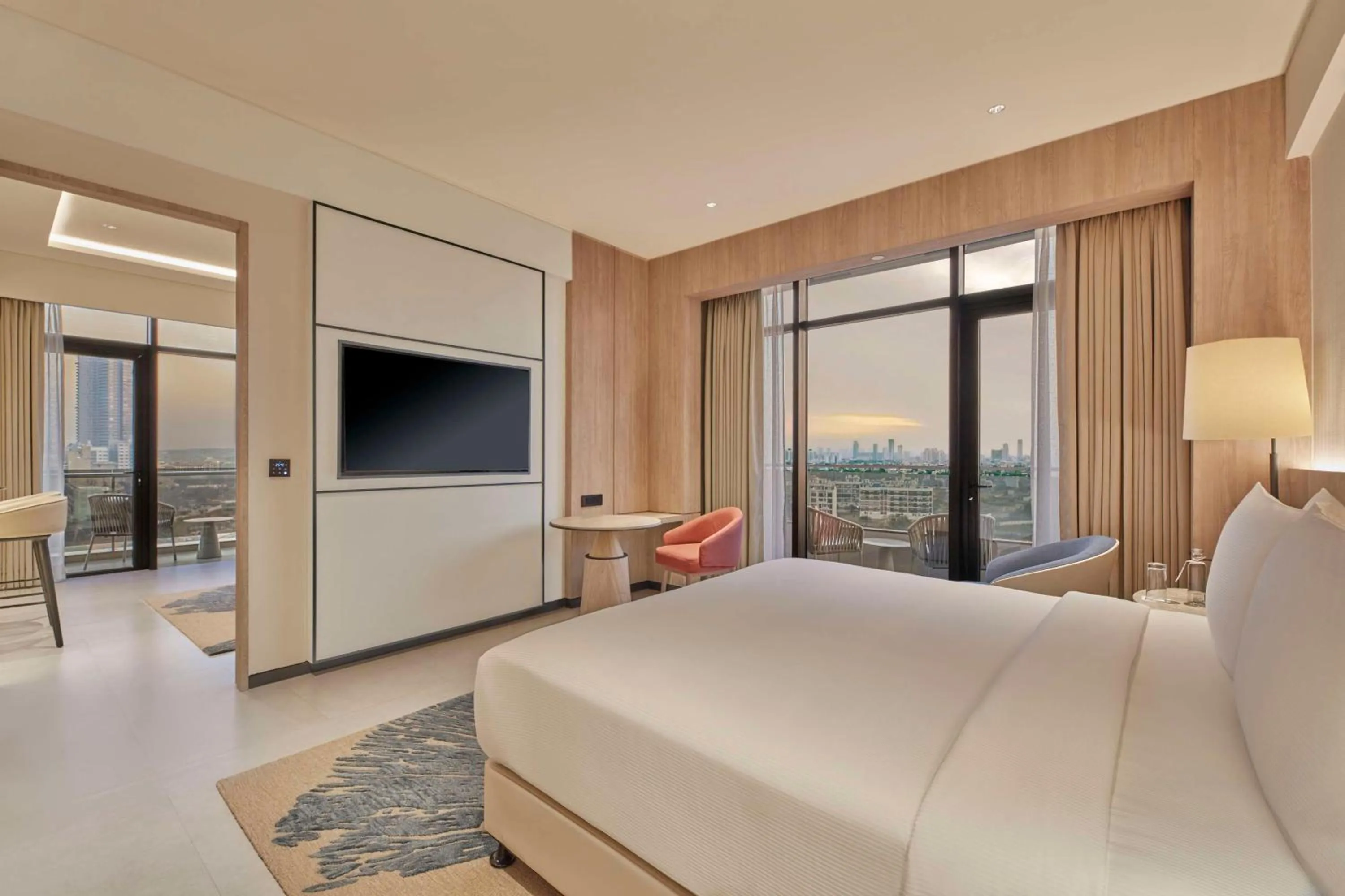 Premium King Suite with Balcony - single occupancy - Lounge Access in Hilton Gurugram Baani City Centre