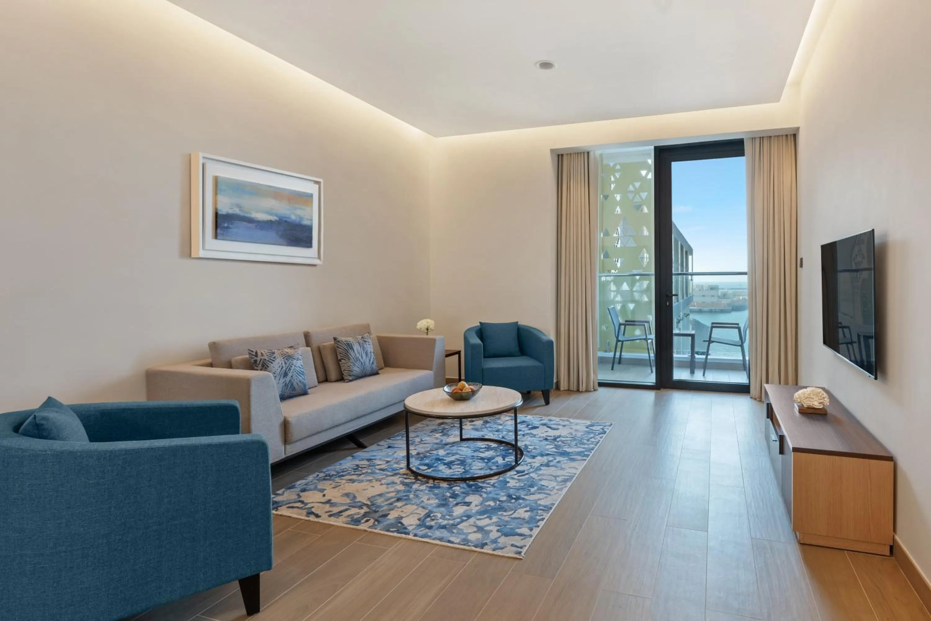 Sea View One Bedroom Apartment with Balcony - single occupancy in Beach Bay Hotel Mirfa