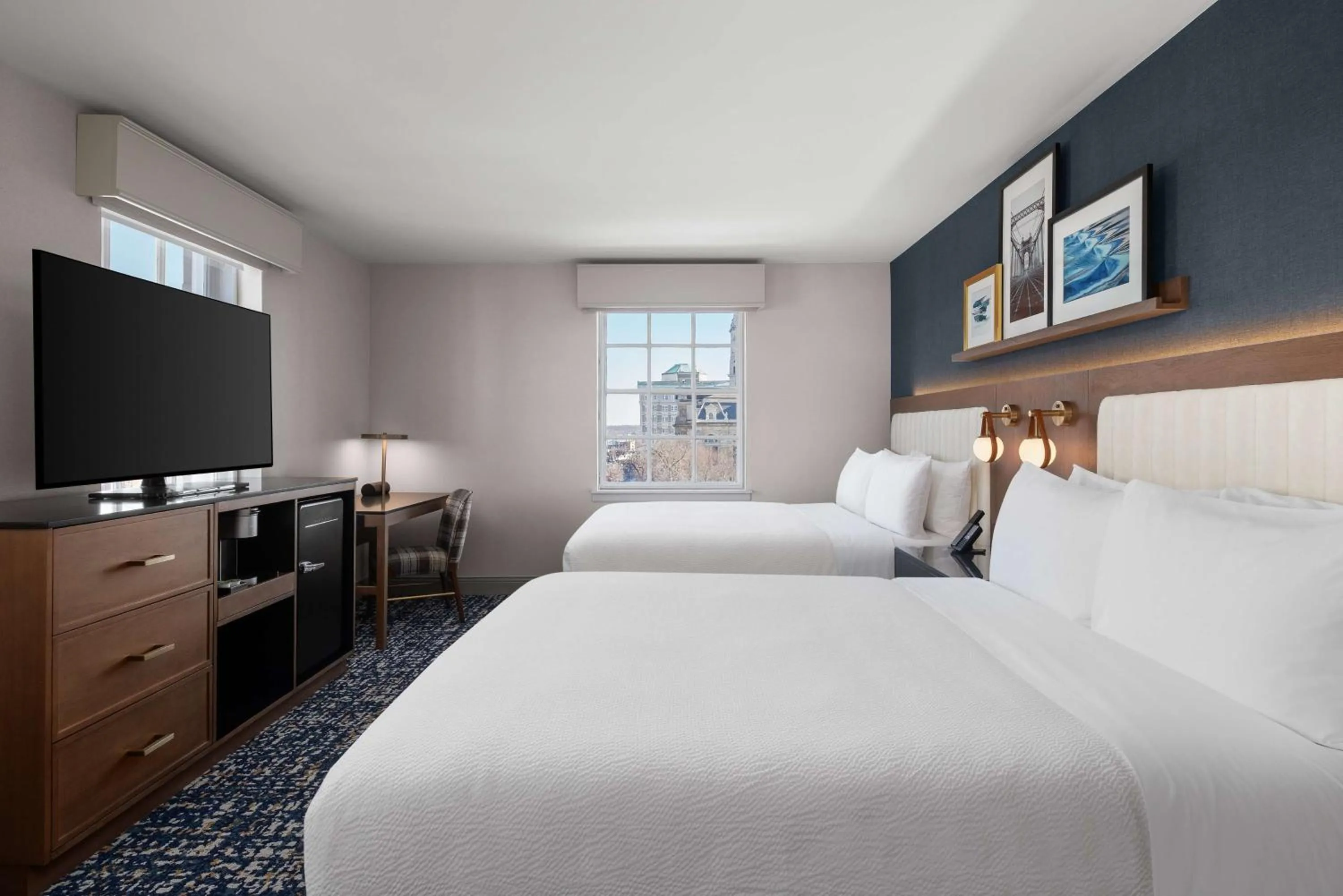 Corner Queen Room with Two Queen Beds in The Well House Hamilton, Tapestry Collection By Hilton