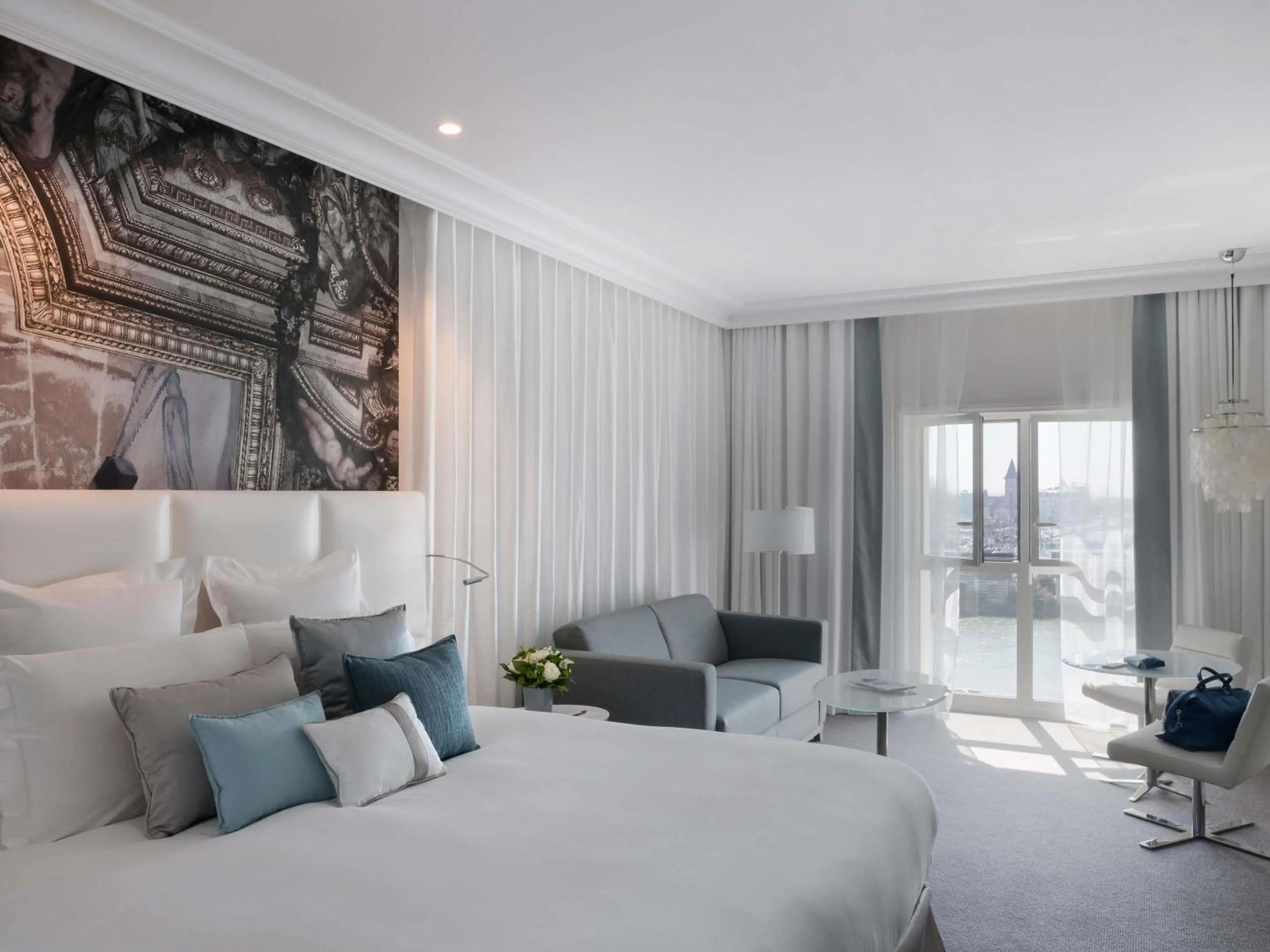 Deluxe Queen Room with Queen or Two Single Beds and Sea or Port View in Cures Marines Hotel Thalasso & Spa Trouville - MGallery Collection