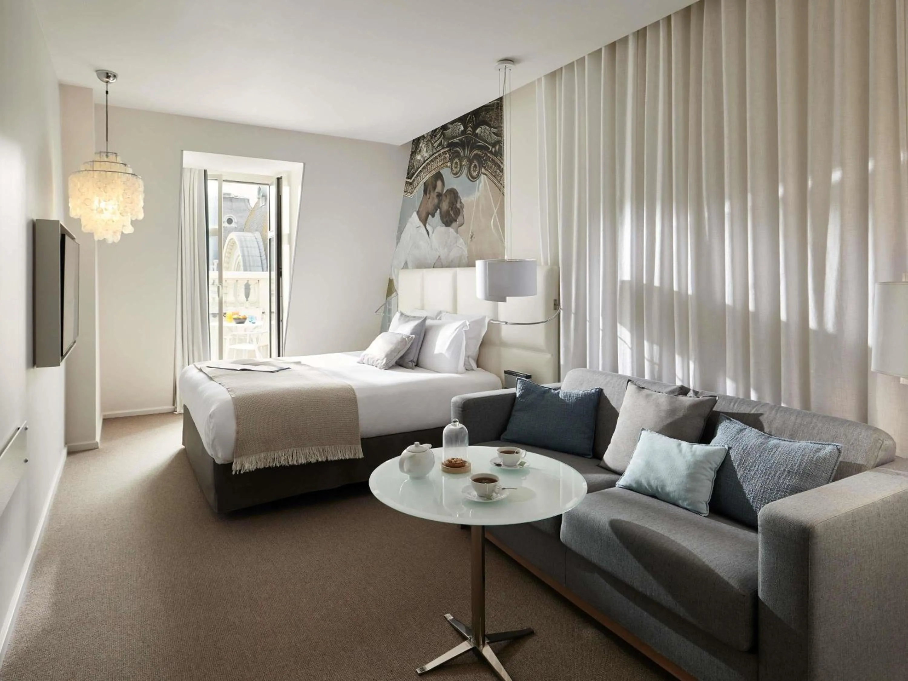 Deluxe Queen or Twin Room with Sofa Bed and Terrace in Cures Marines Hotel Thalasso & Spa Trouville - MGallery Collection