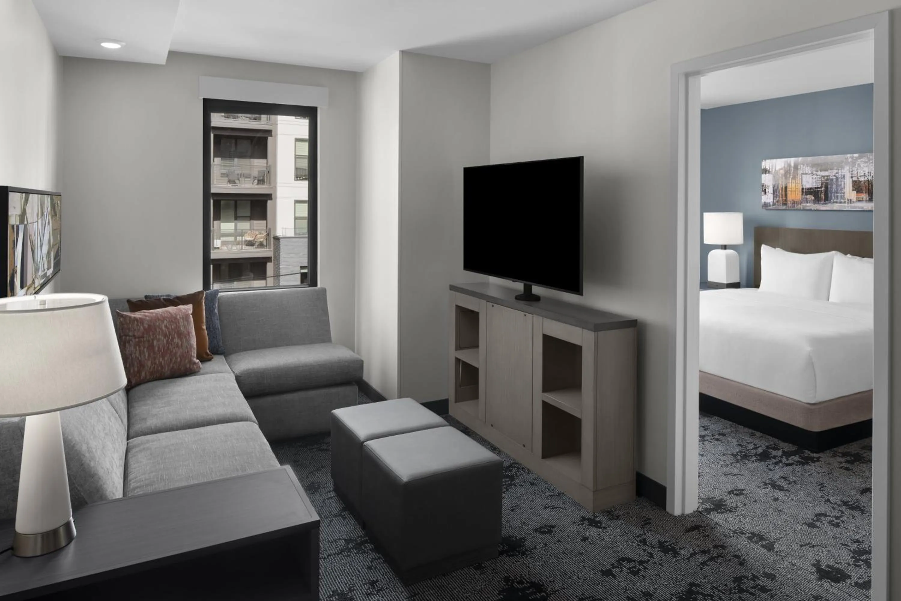 One-Bedroom King Suite with Kitchen and Roll-In Shower - Disability Access in Hyatt House Raleigh Downtown/Seaboard Station