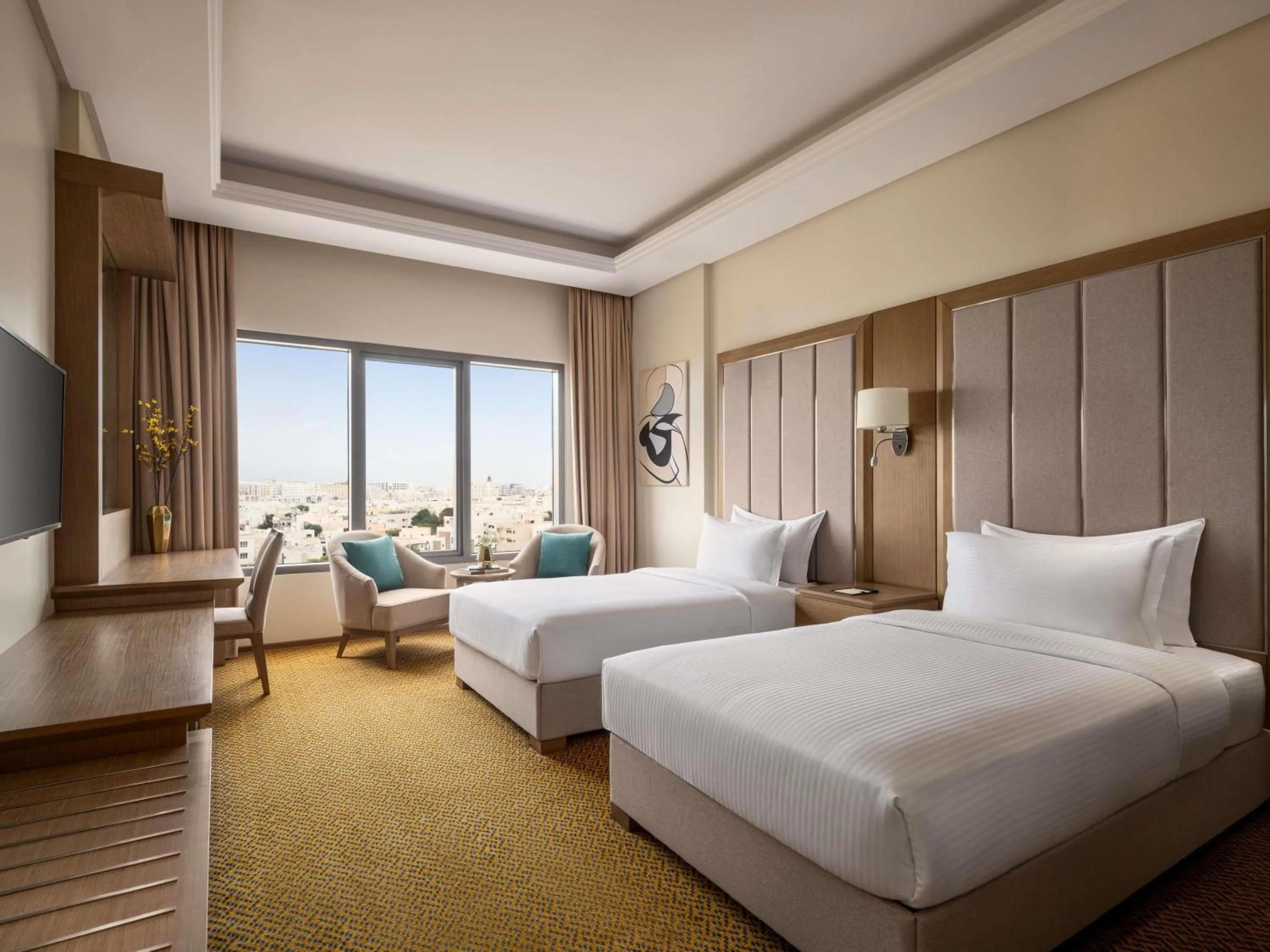 Deluxe Twin Room with City View in Mercure Muscat