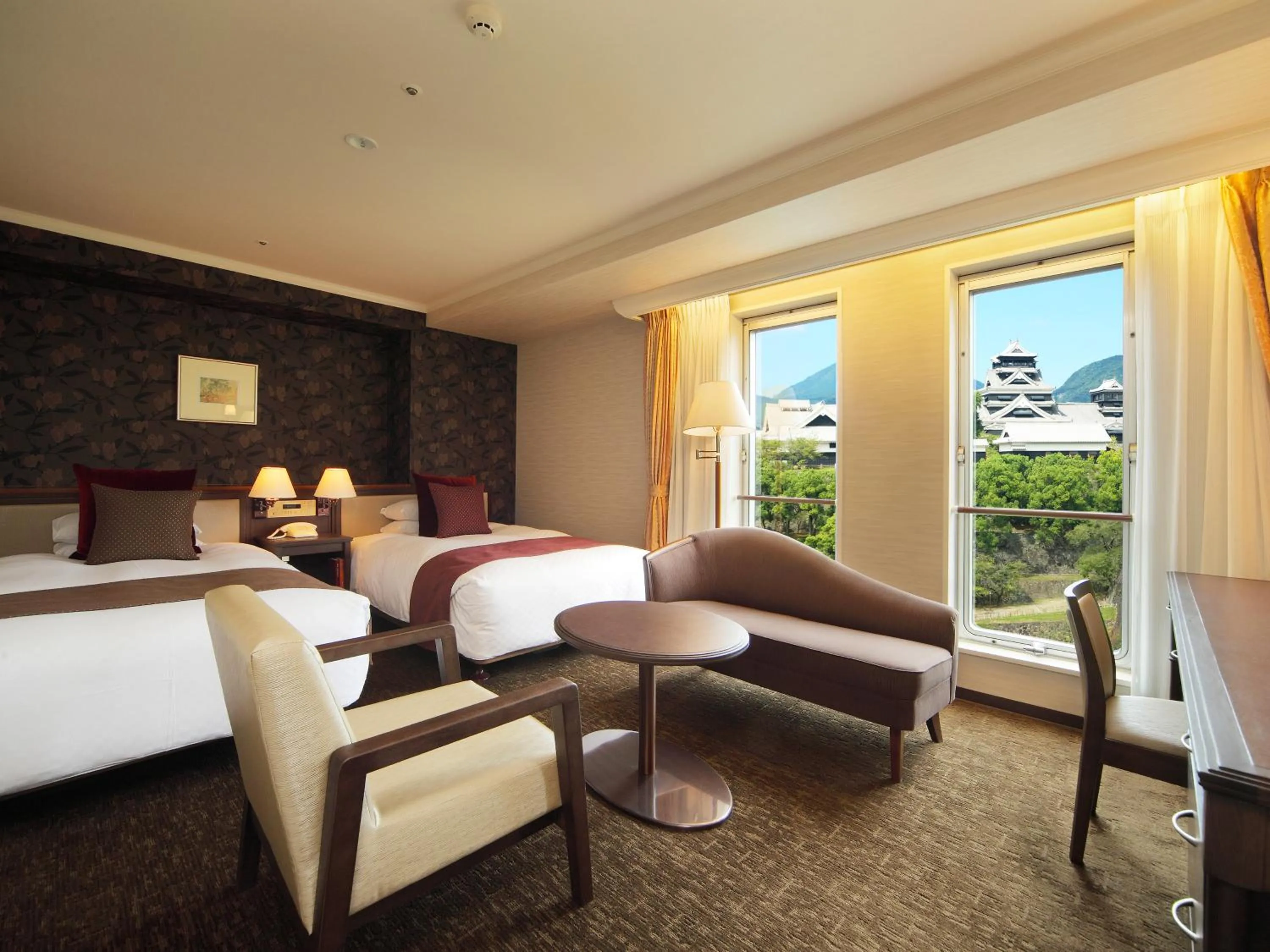 Superior Corner Twin Room with Castle View - single occupancy in Kumamoto Hotel Castle