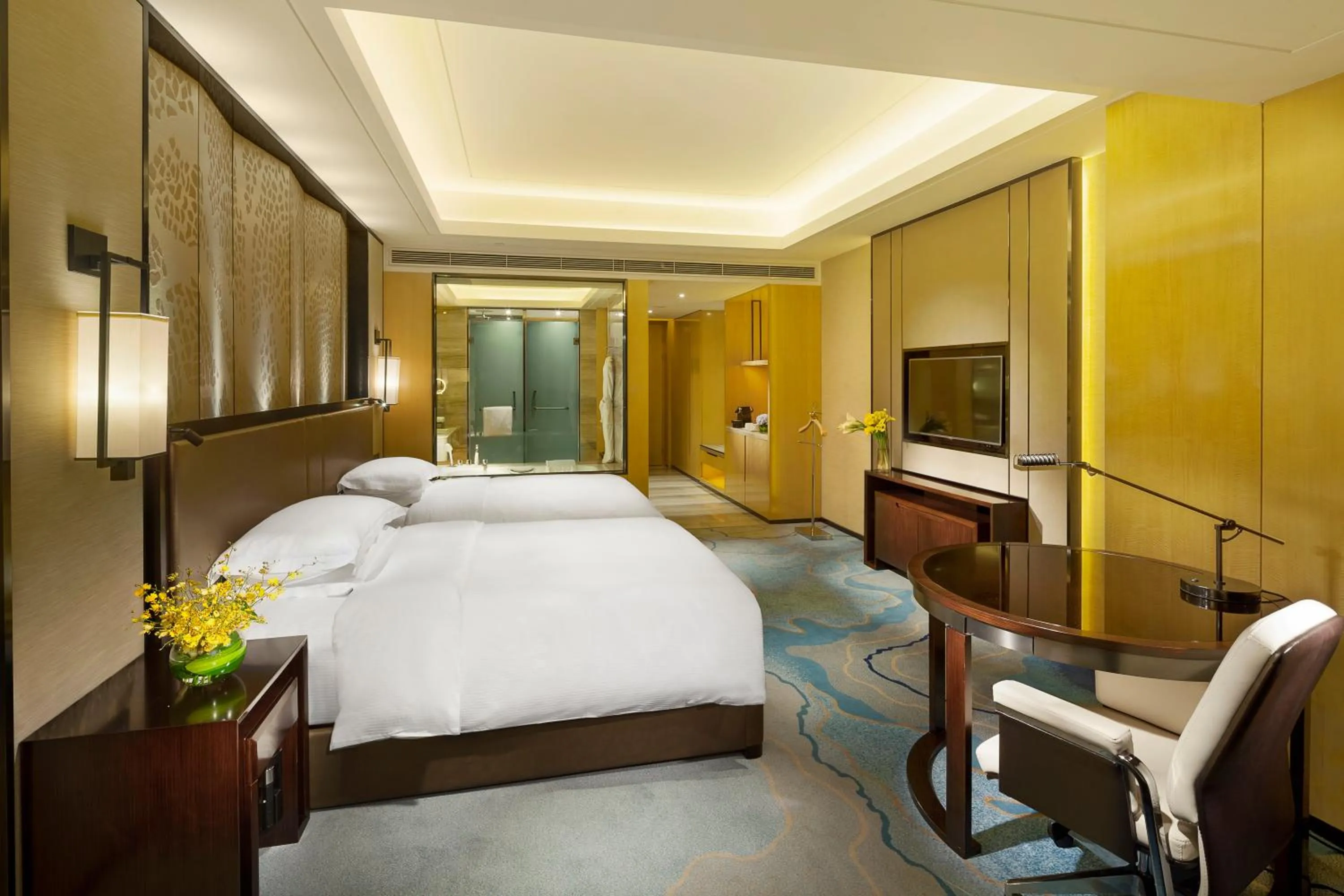 Twin Room with River View in Hilton Zhuzhou