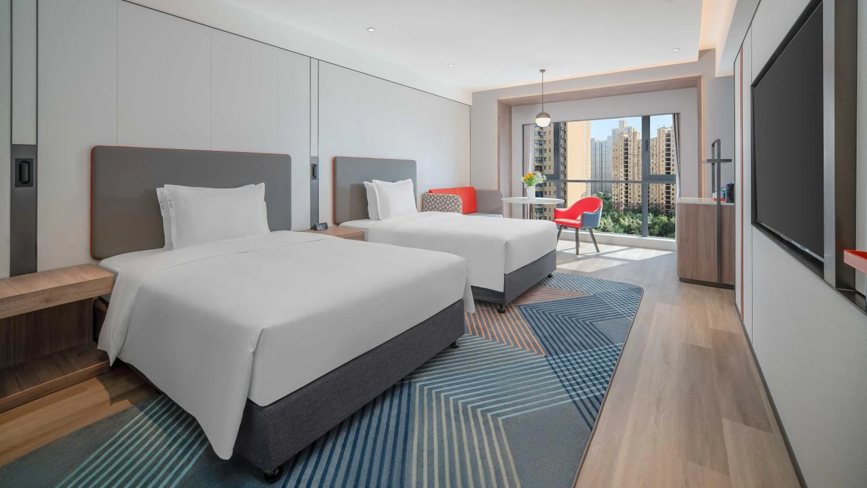 Standard Double Room with Two Double Beds in Holiday Inn Express Xi'an Fengdong by IHG