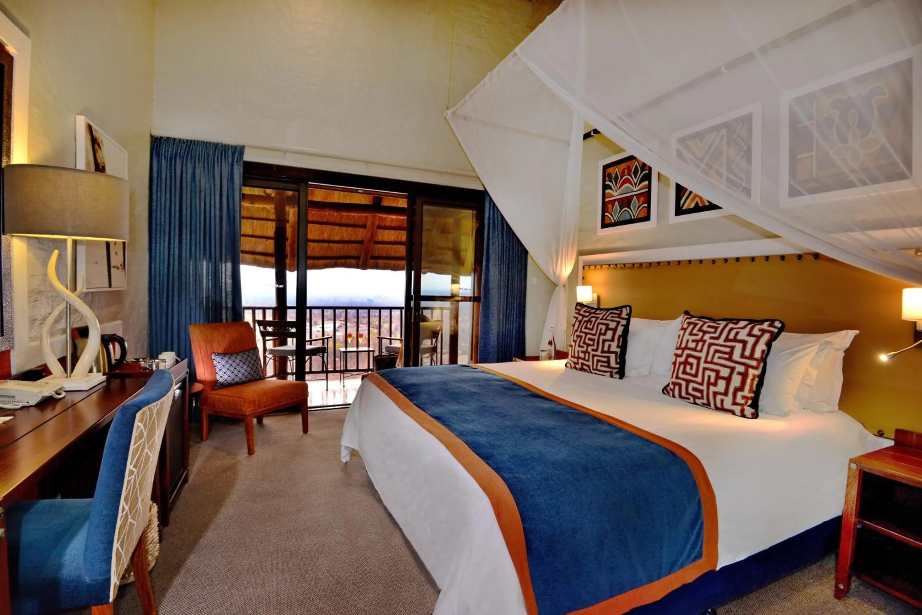 Double Room with Waterhole View - single occupancy in Victoria Falls Safari Lodge
