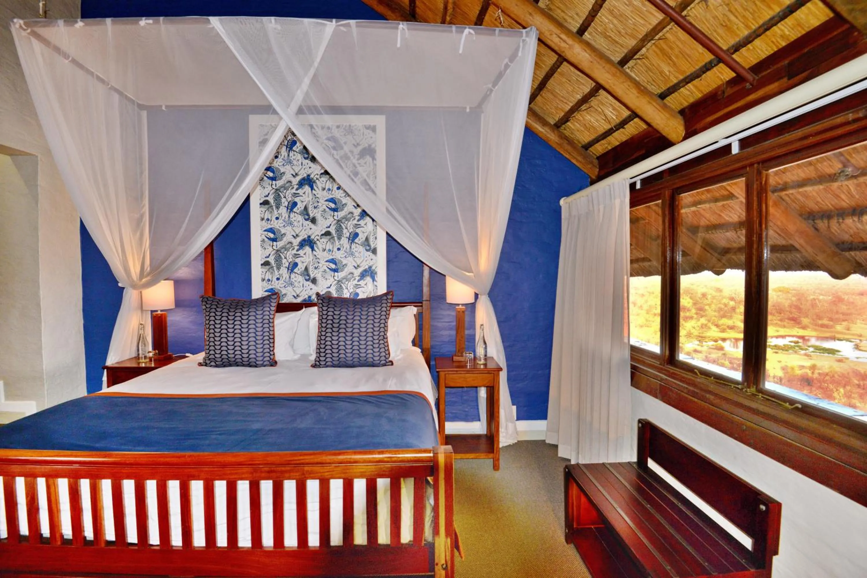 Double Suite with Waterhole View - single occupancy in Victoria Falls Safari Lodge