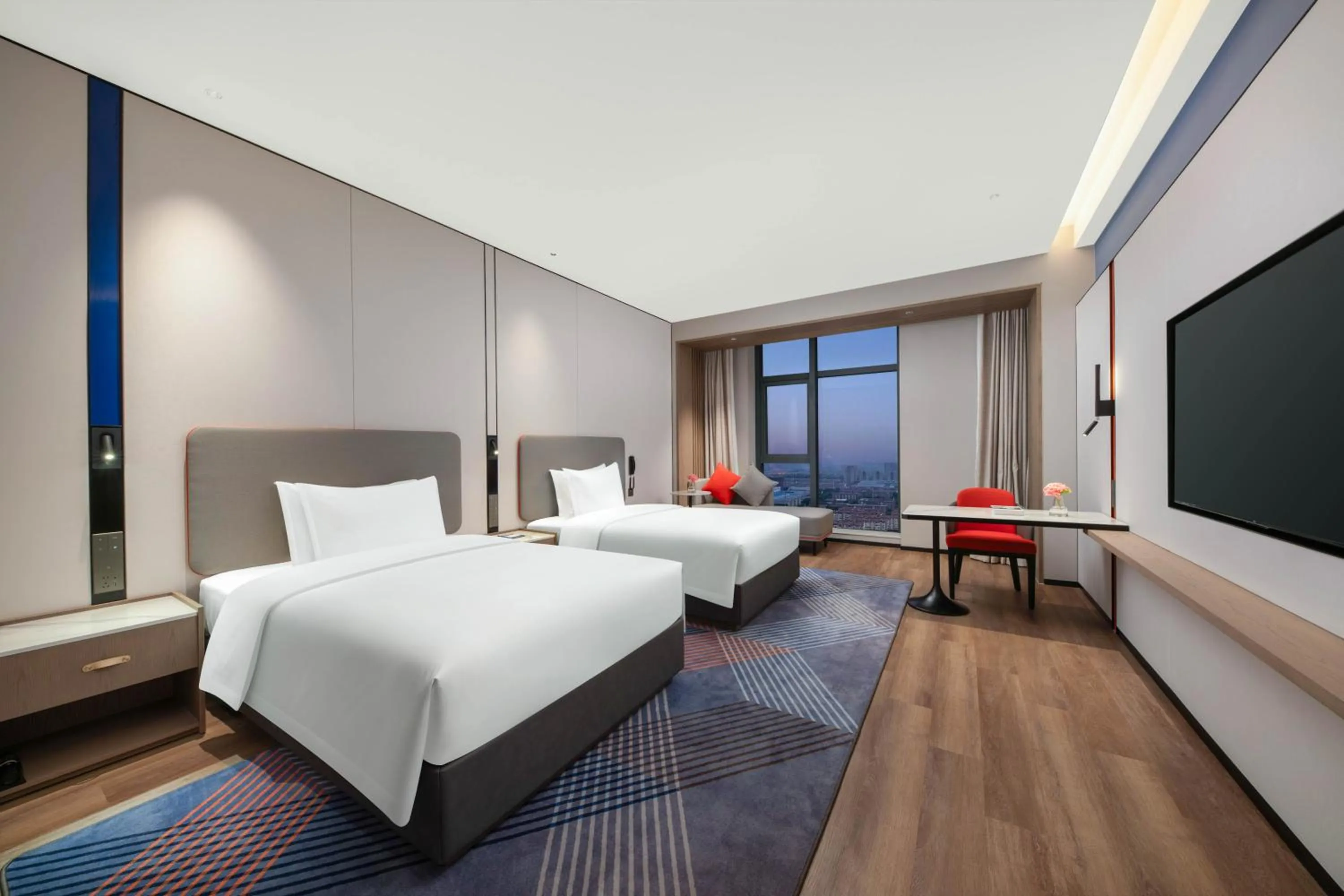 Standard Double Room with Two Double Beds and Extra Floor Space - High Floor in Holiday Inn Express Wuxi Xishan by IHG