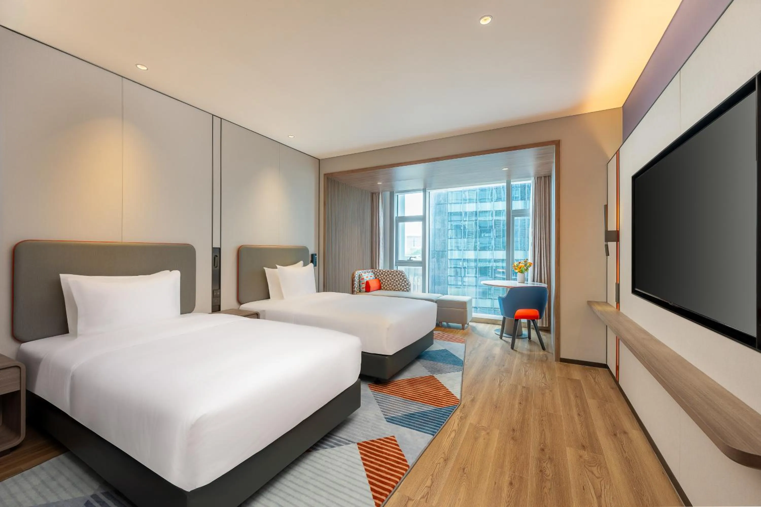 Standard Double Room with Two Double Beds - Extra Floor Space in Holiday Inn Express Shenzhen Guangming by IHG