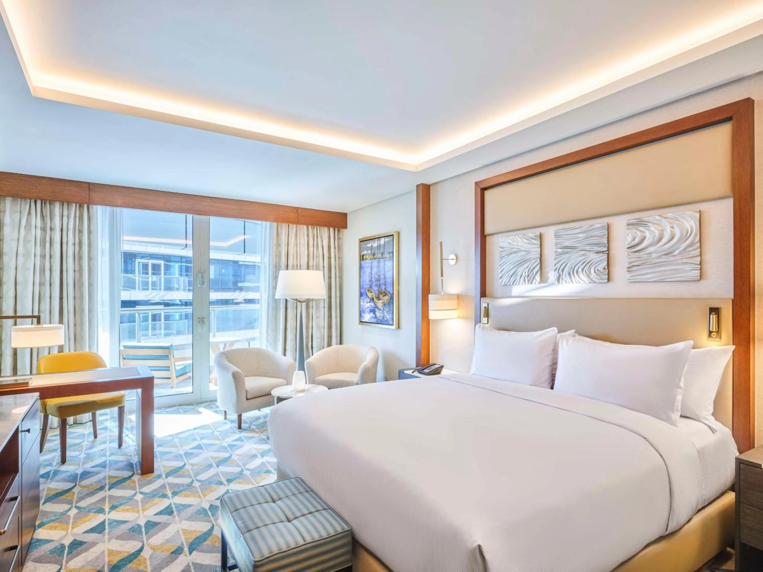 Premium King Room with Balcony - Partial Nile View in Hilton Cairo Nile Maadi