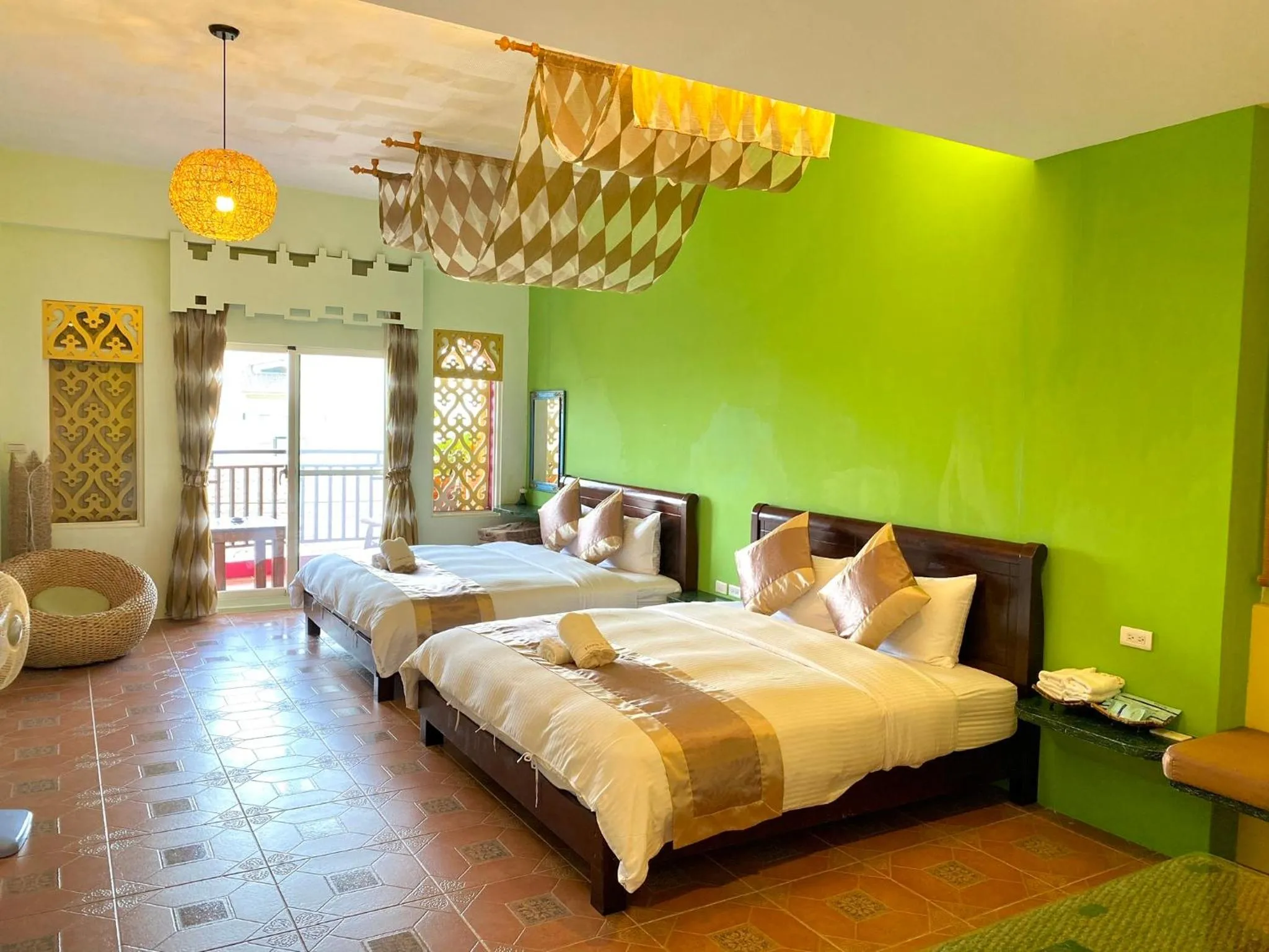 Deluxe Twin Room with Sea View in Hana B&B