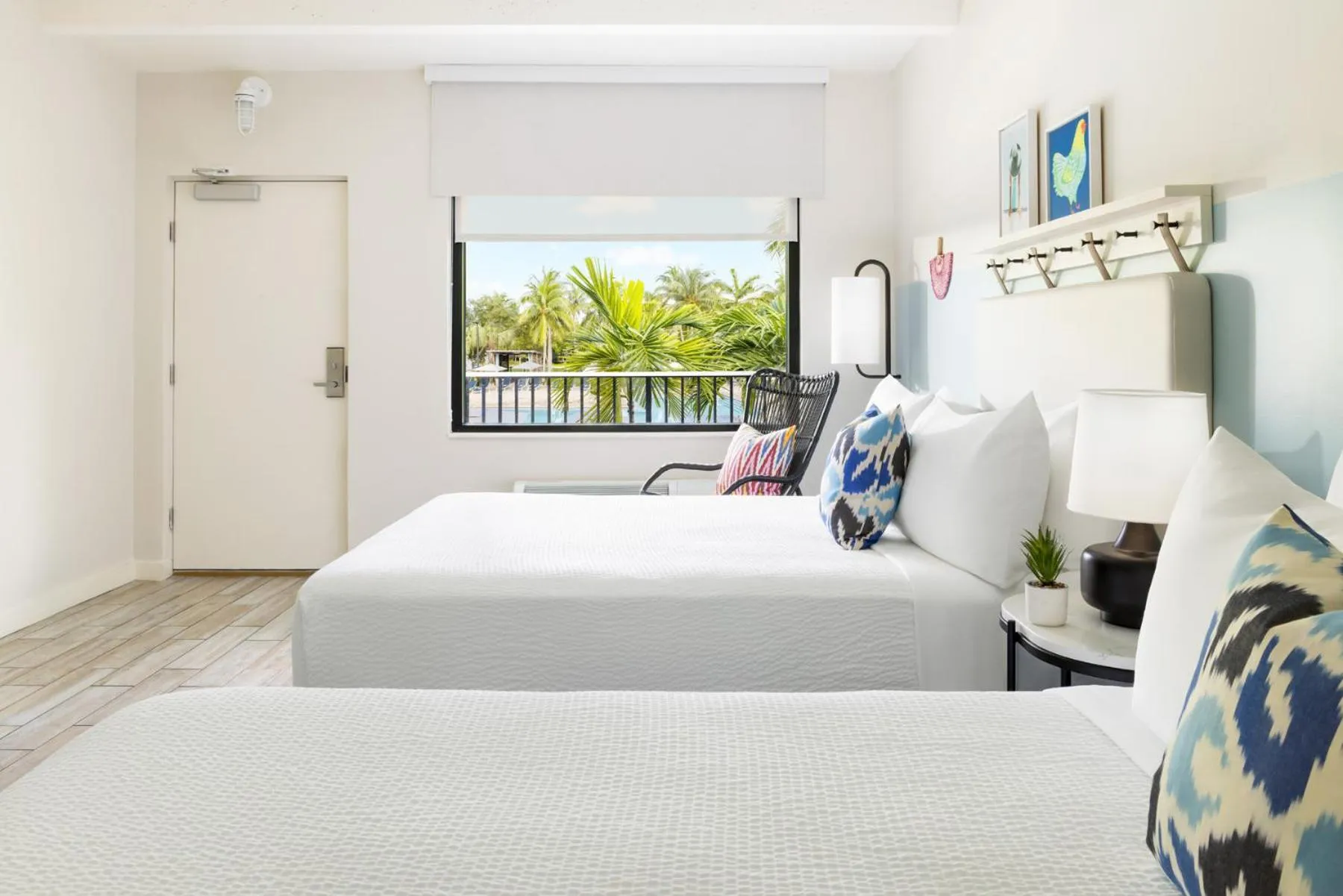 Deluxe Double Queen Room with Pool View -Newly Renovated in The Gates Hotel Key West