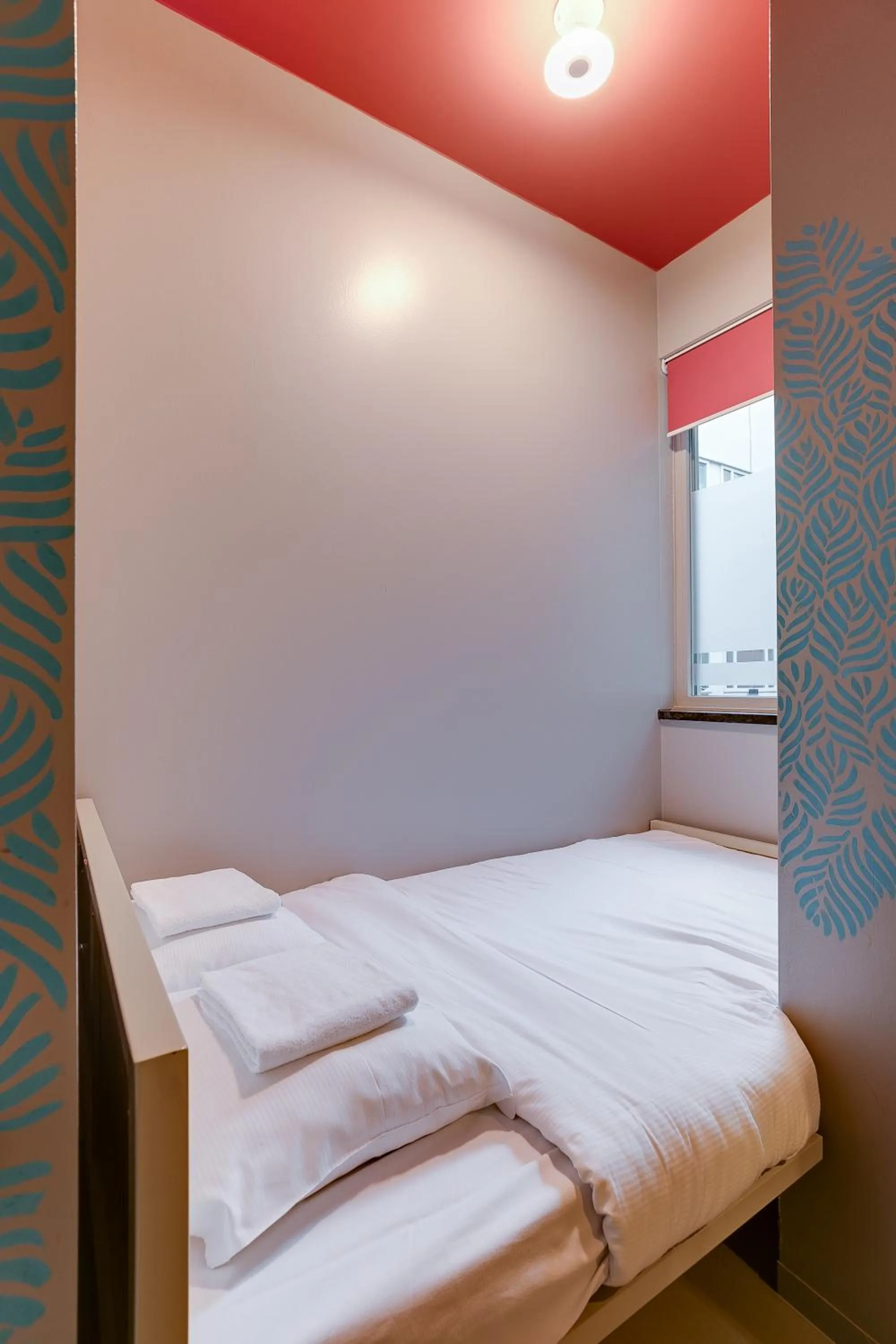 Private single room with attached bathroom in ClinkNOORD Hostel