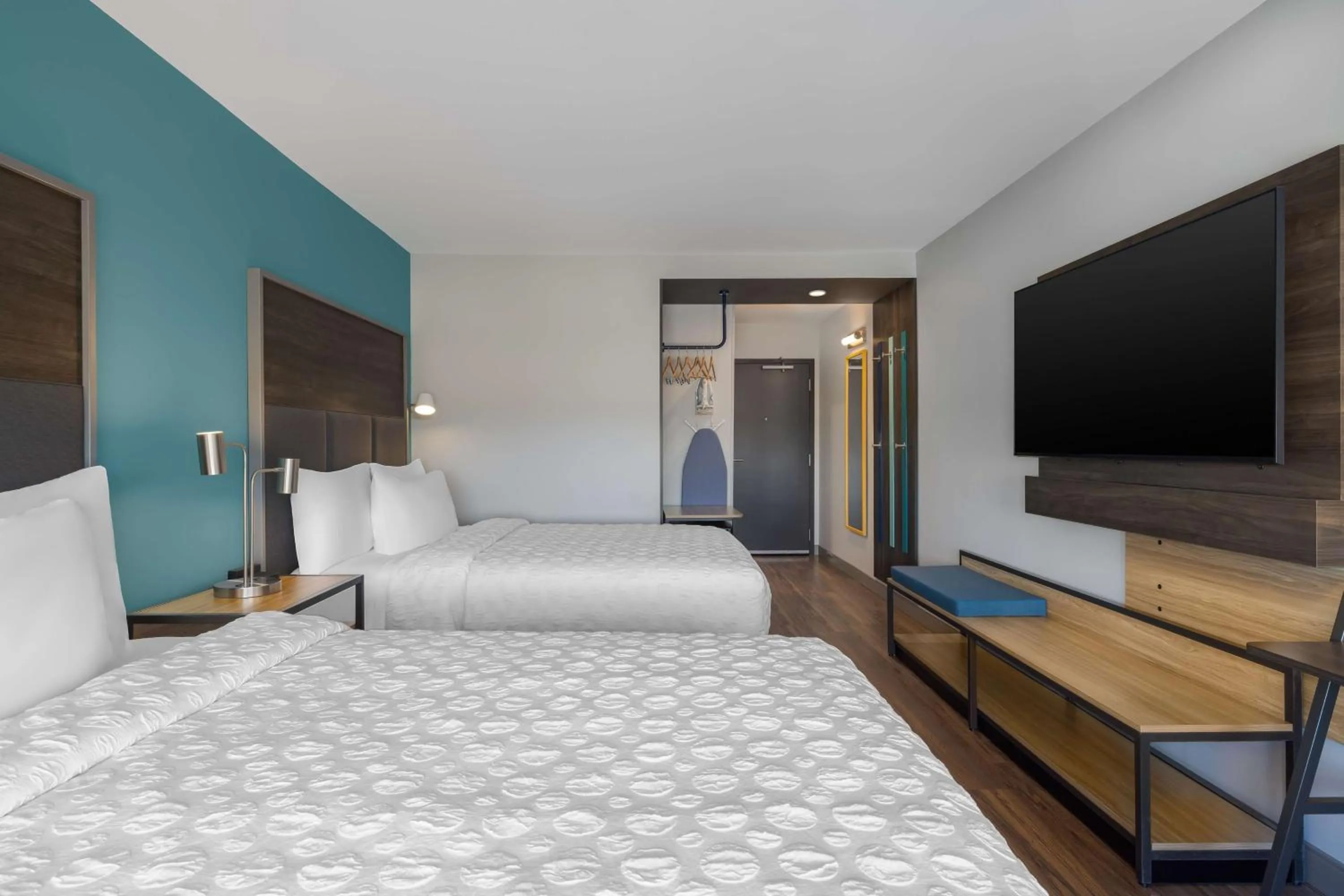 Queen Room with Two Queen Beds and Walk-In Shower in Tru By Hilton Oshkosh