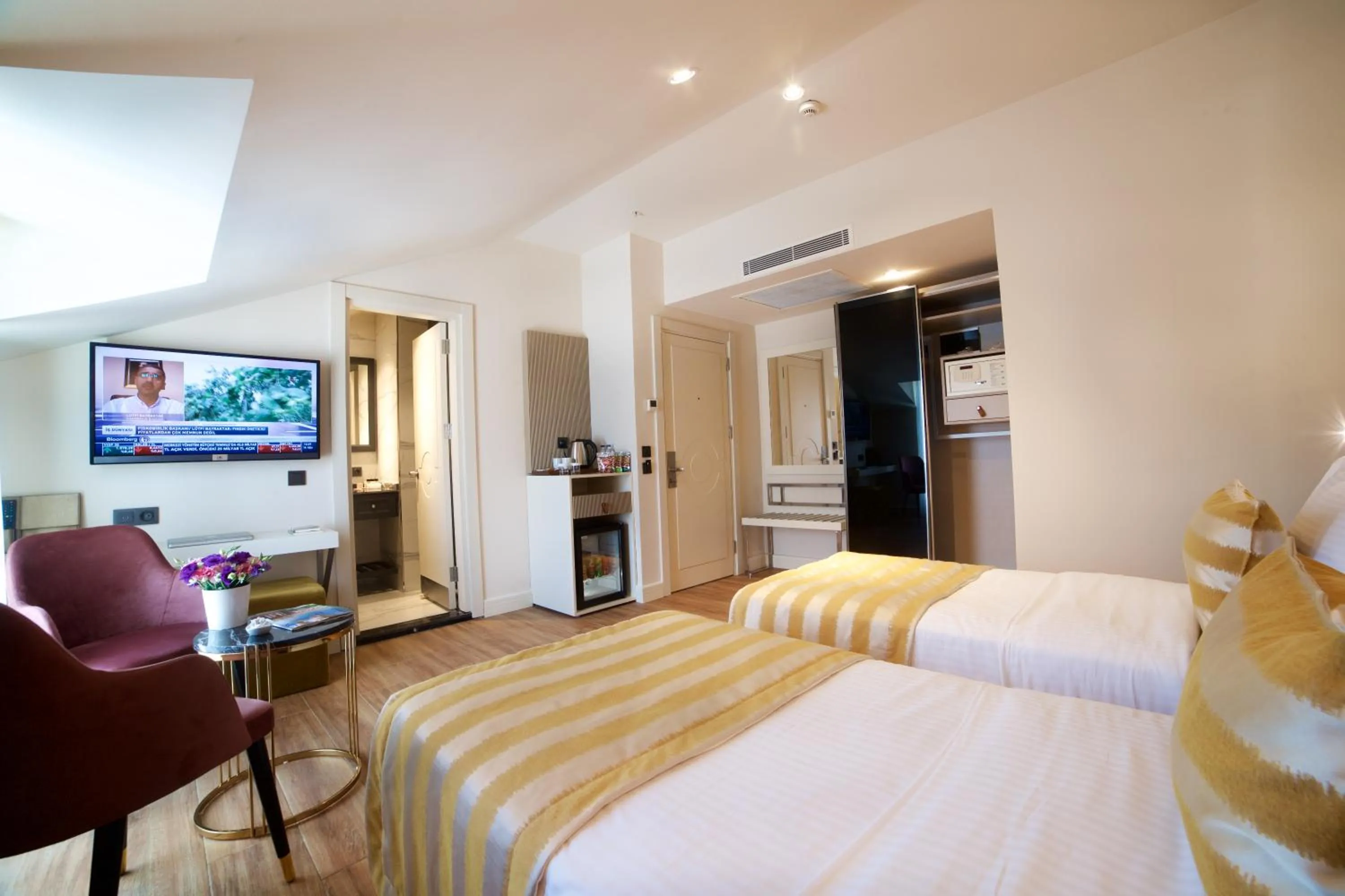 Deluxe Twin Bed Room with City View in Icon Hotel Taksim