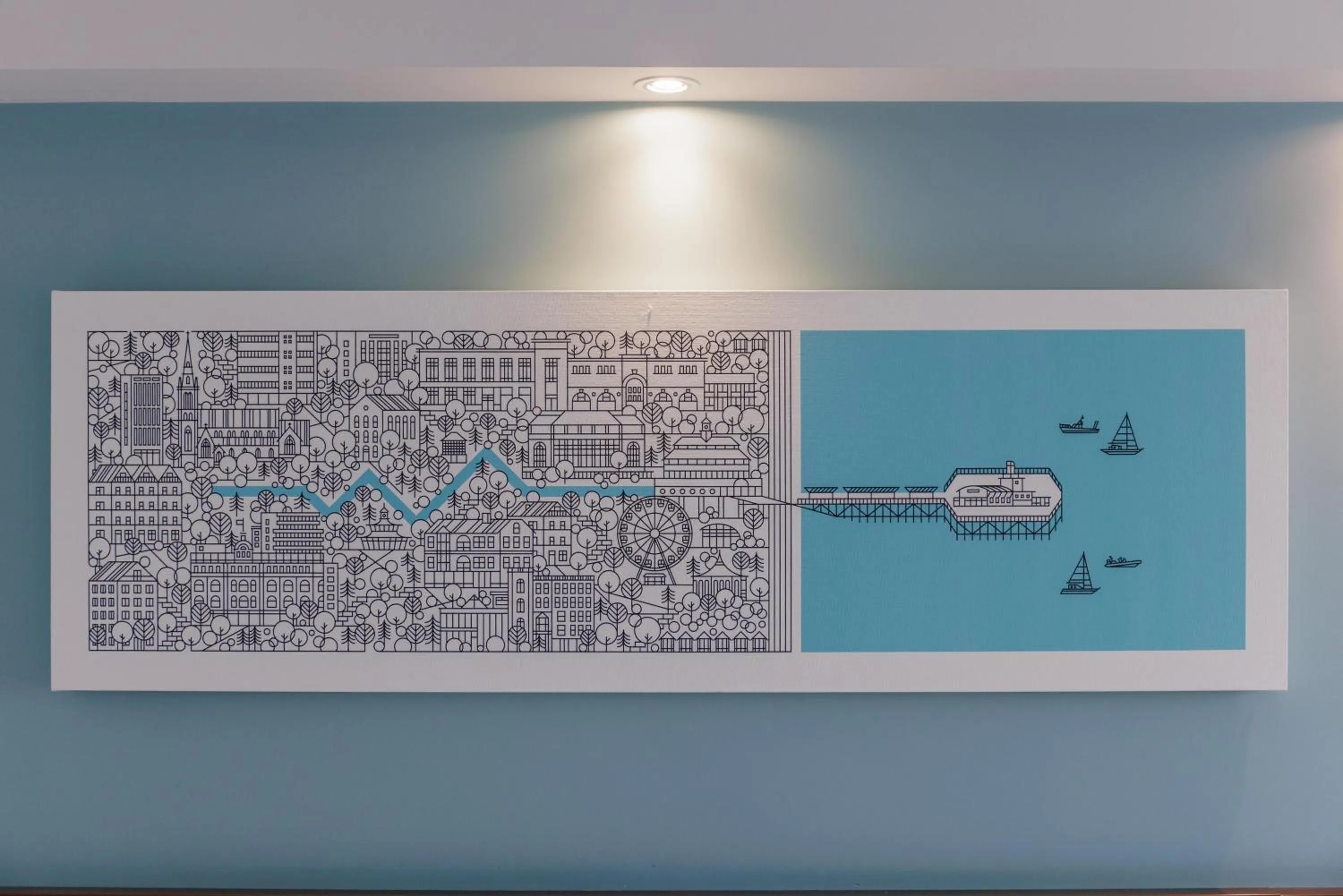 Twin Room with View in Hampton by Hilton Bournemouth