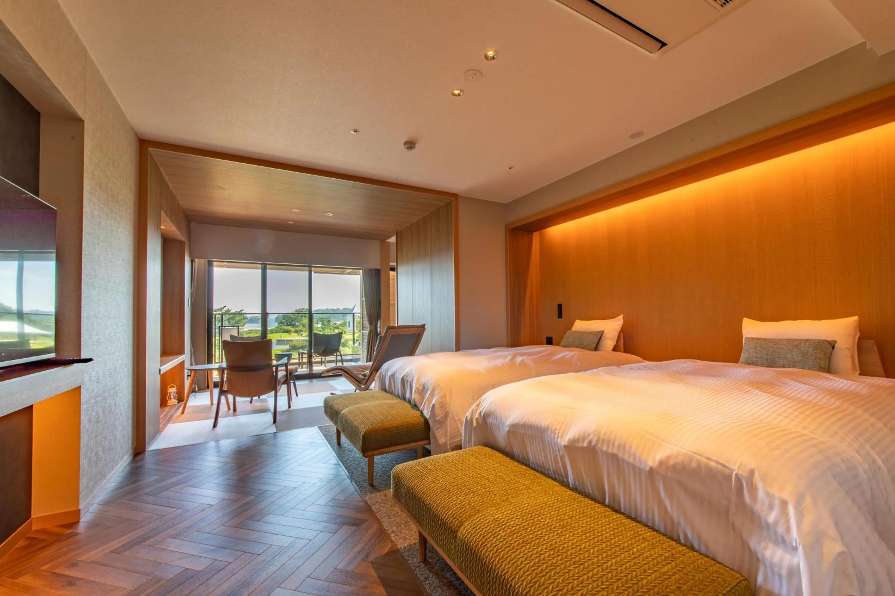 Twin Room with Private External Bathroom in Matsushima Ichinobo