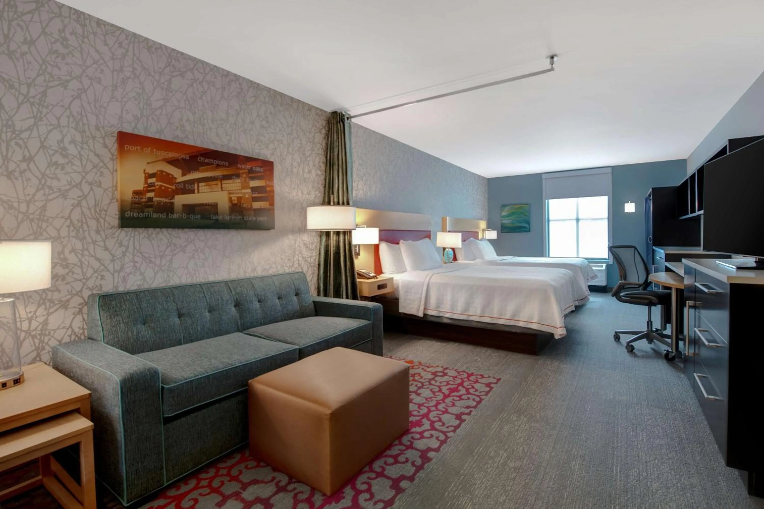 Studio Suite with Two Queen Beds - Hearing Access/Non-Smoking in Home2 Suites by Hilton Tuscaloosa Downtown University Boulevard