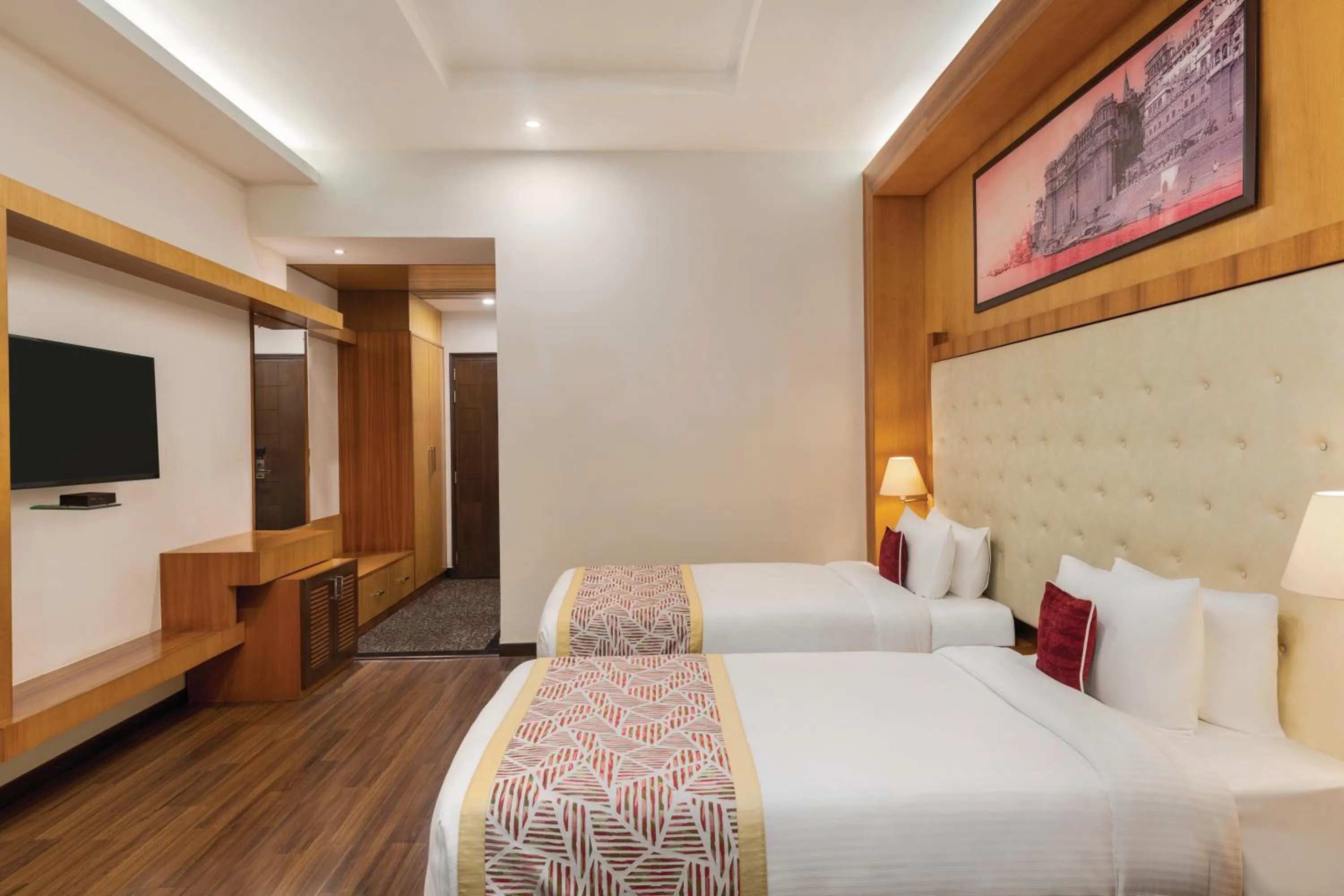 2 Twin Beds Premium Room, Non-Smoking - single occupancy in Ramada by Wyndham Varanasi Katesar