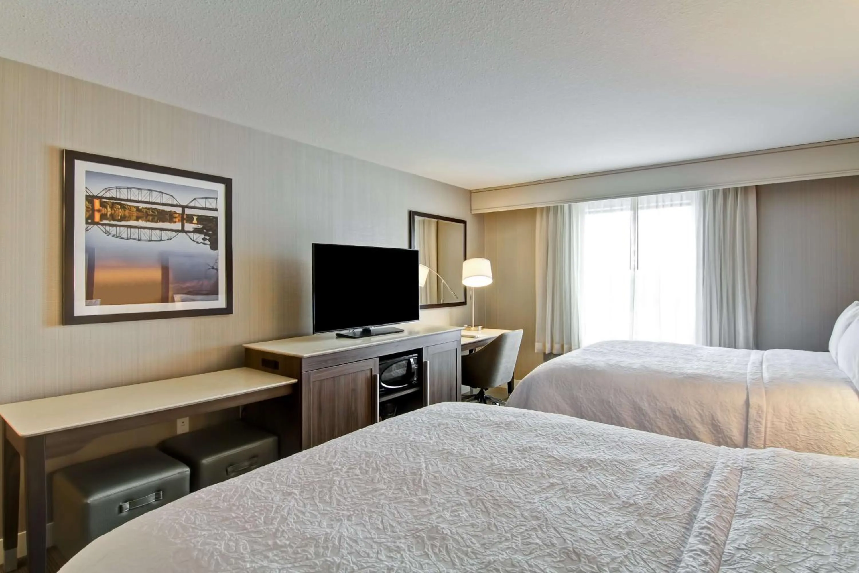 Queen Room with Two Queen Beds - Mobility Access/Non-Smoking in Hampton Inn & Suites by Hilton Saskatoon Airport