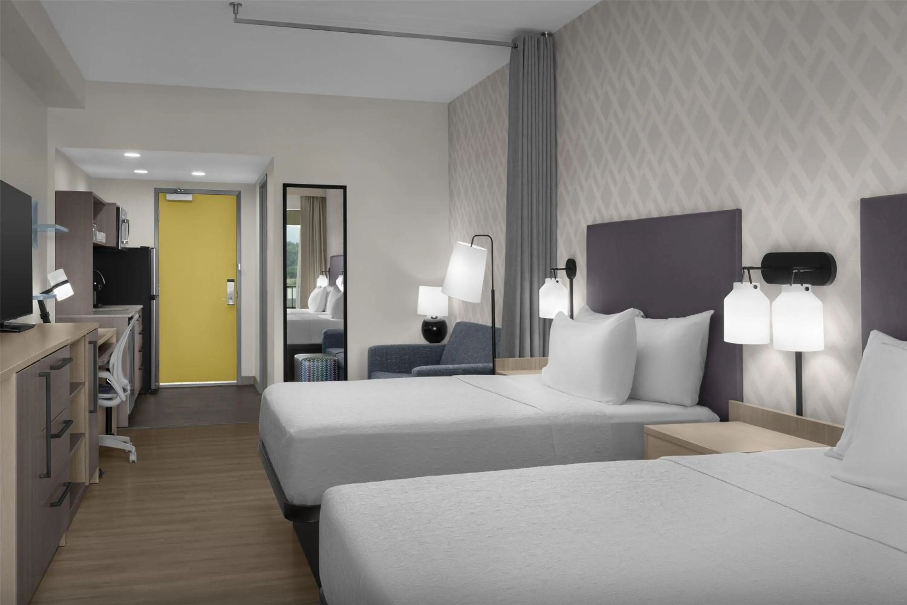 Studio Suite with Two Queen Beds and Tub - Mobility Access in Home2 Suites By Hilton Sevierville