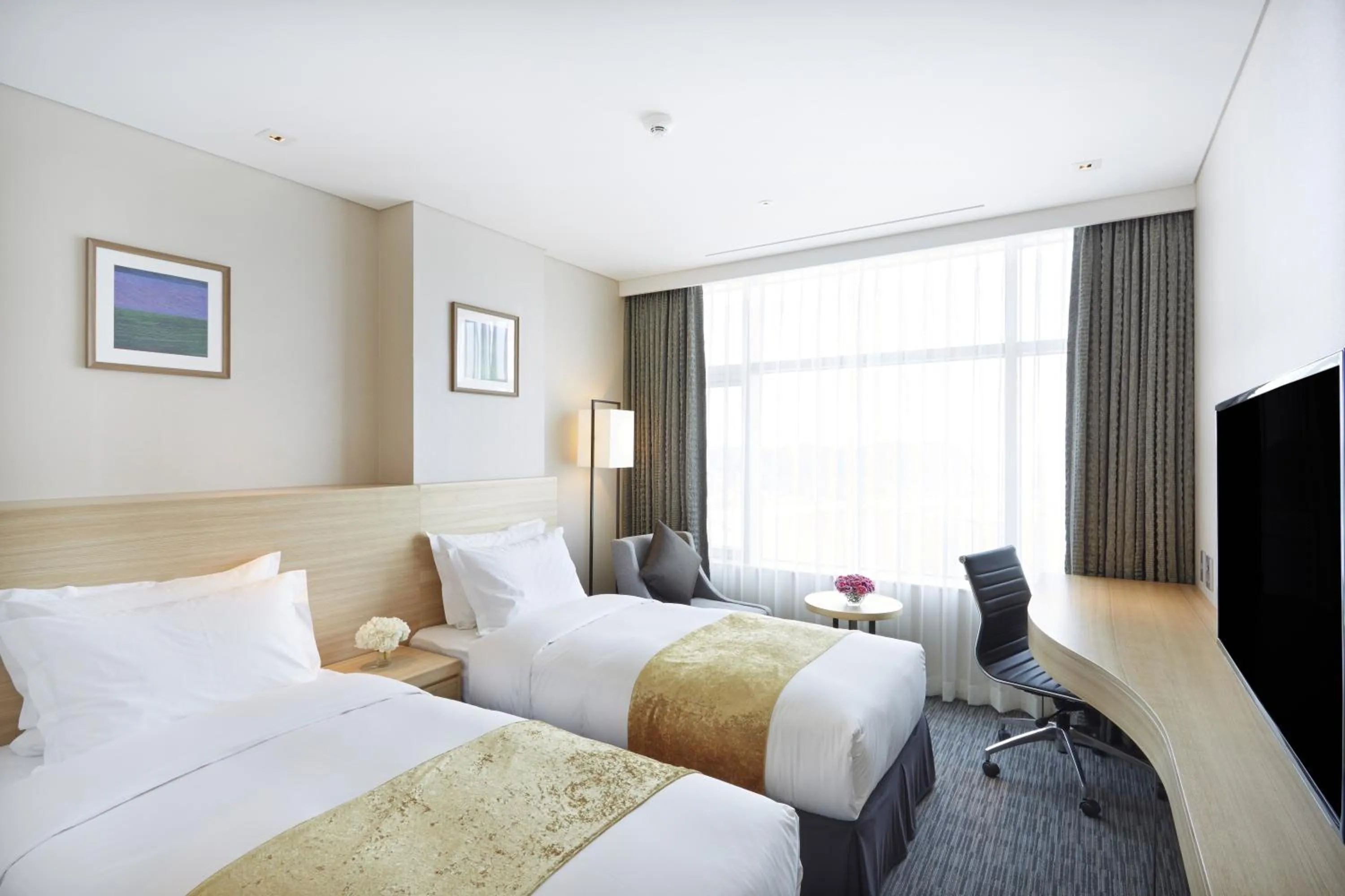 Deluxe Twin Room with Sea View in Lahan Hotel Pohang