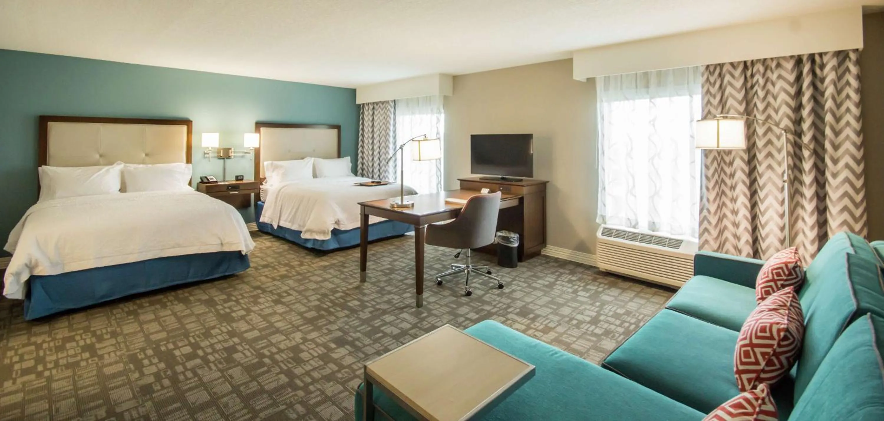 Queen Studio Suite with Two Queen Beds - Non-Smoking in Hampton Inn & Suites Orlando near SeaWorld