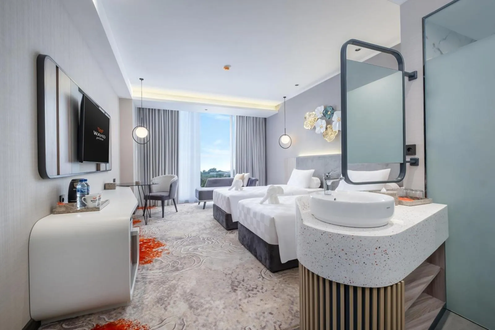 Twin Room in Wahid Prime Hotel Salatiga