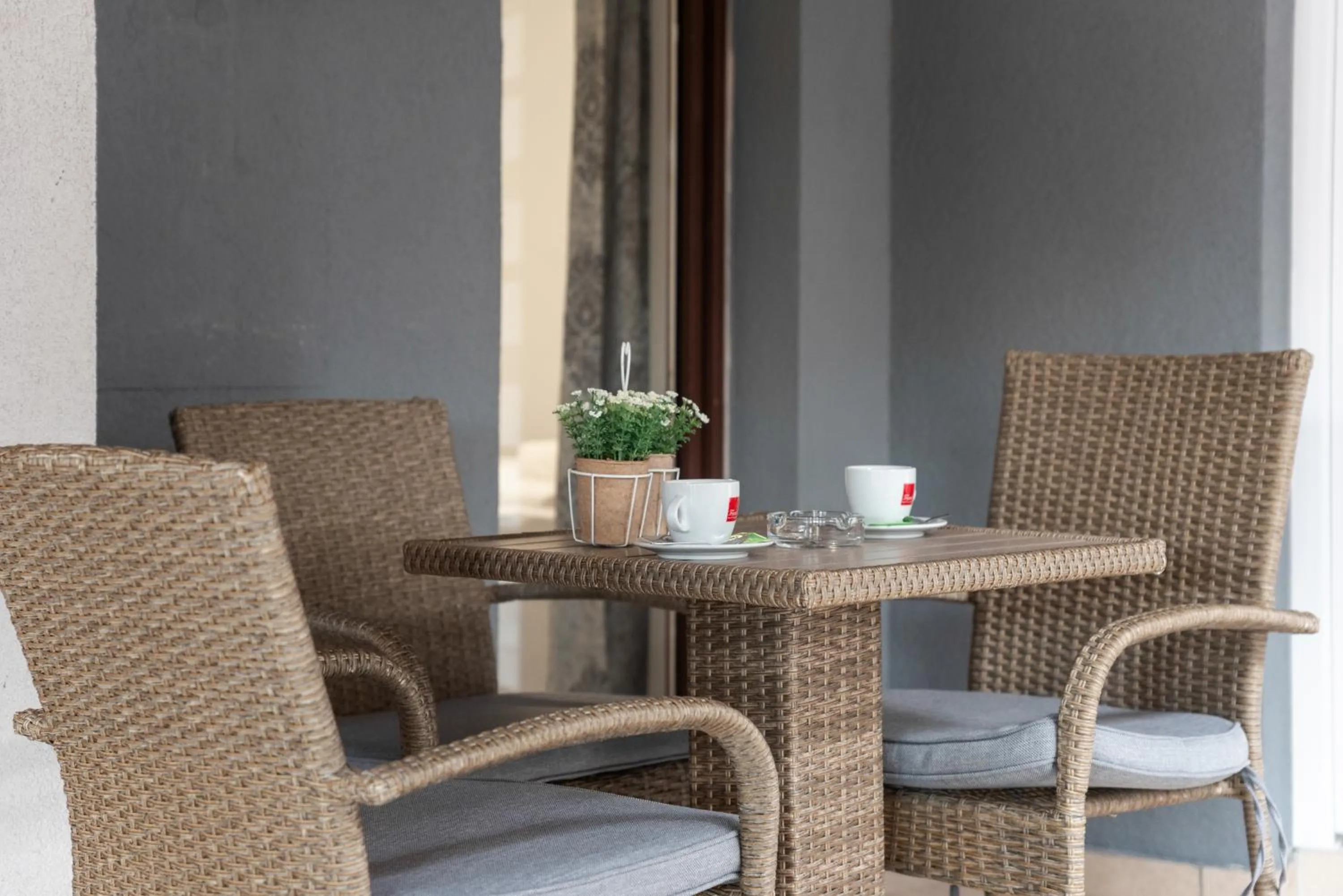 Standard Double Room with Terrace and Pool View in Aparthotel Plat