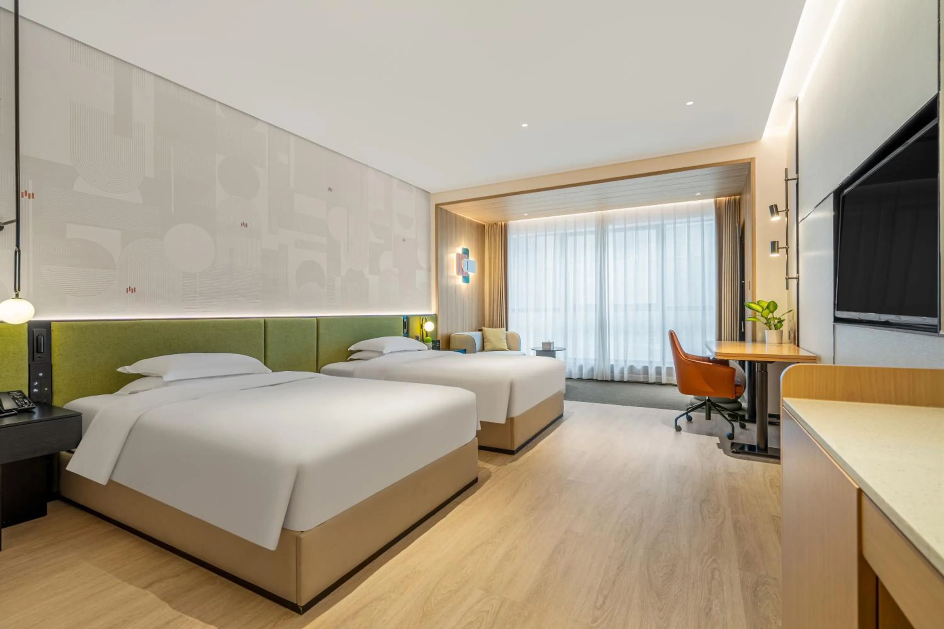 Standard Double Room with Two Double Beds in EVEN Hotel Hangzhou Yintai City by IHG