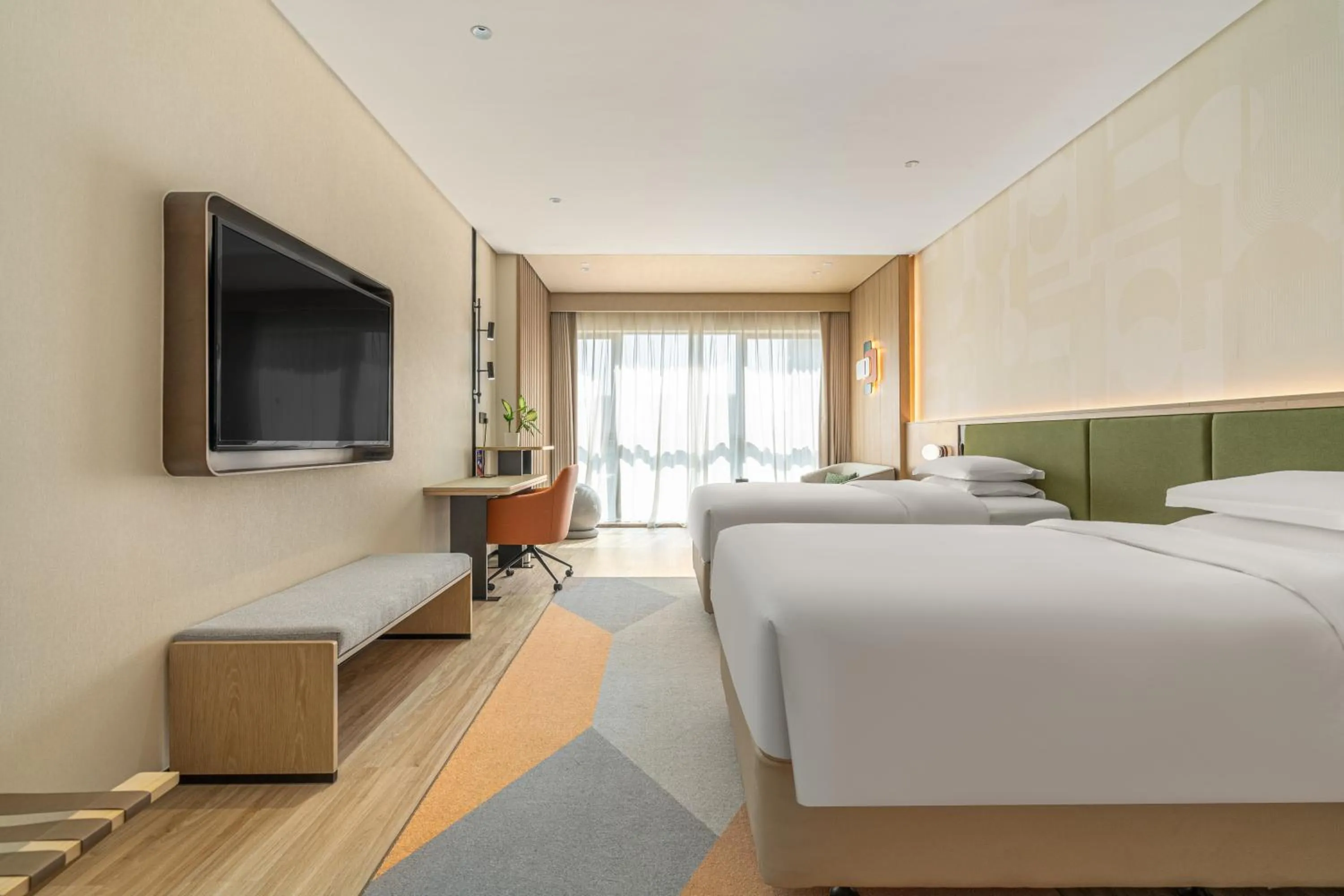 Premium Double Room with Two Double Beds in EVEN Hotel Hangzhou Yintai City by IHG