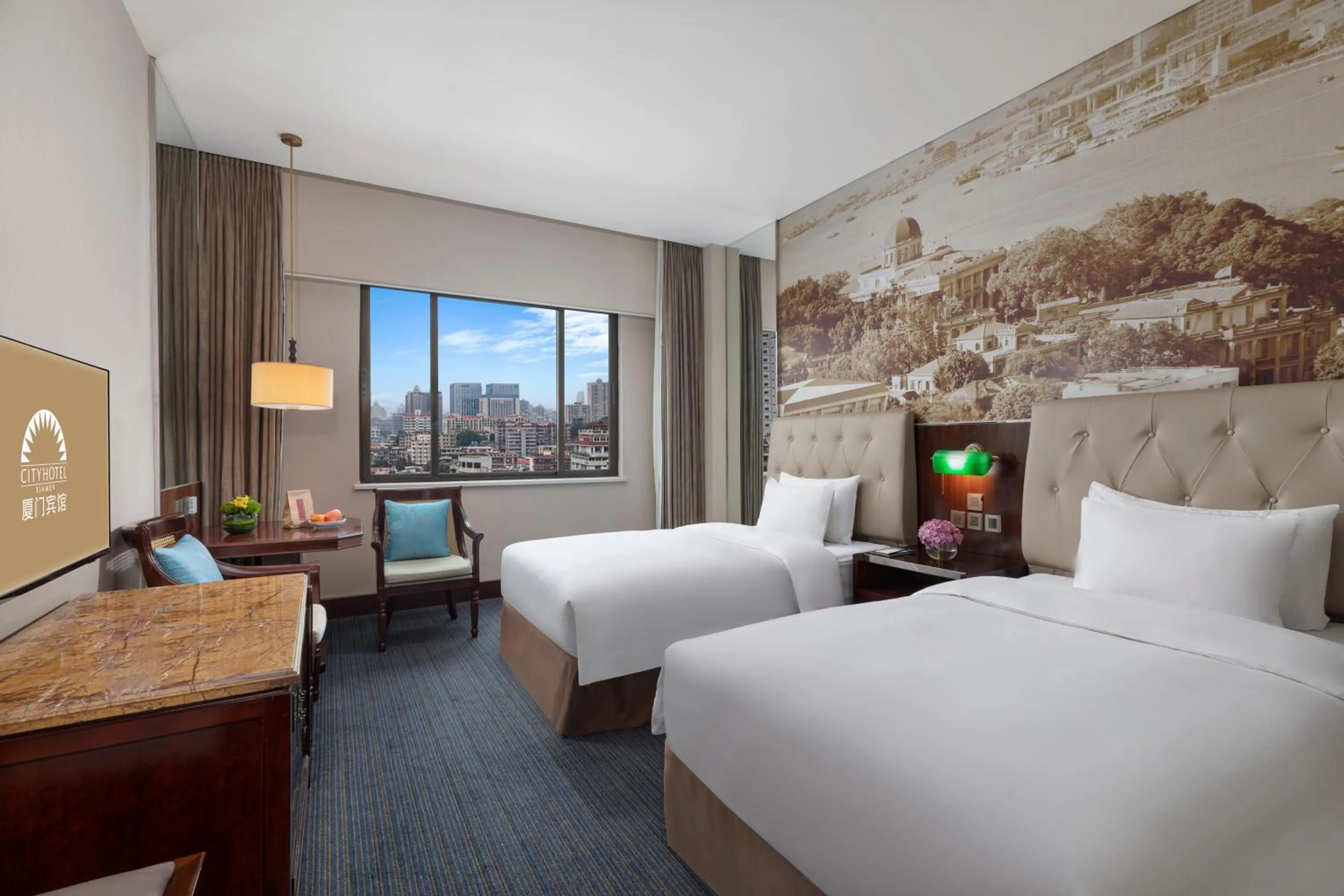 Deluxe City View Twin Room (8 building A area) in City Hotel Xiamen-Free Welcome Fruits